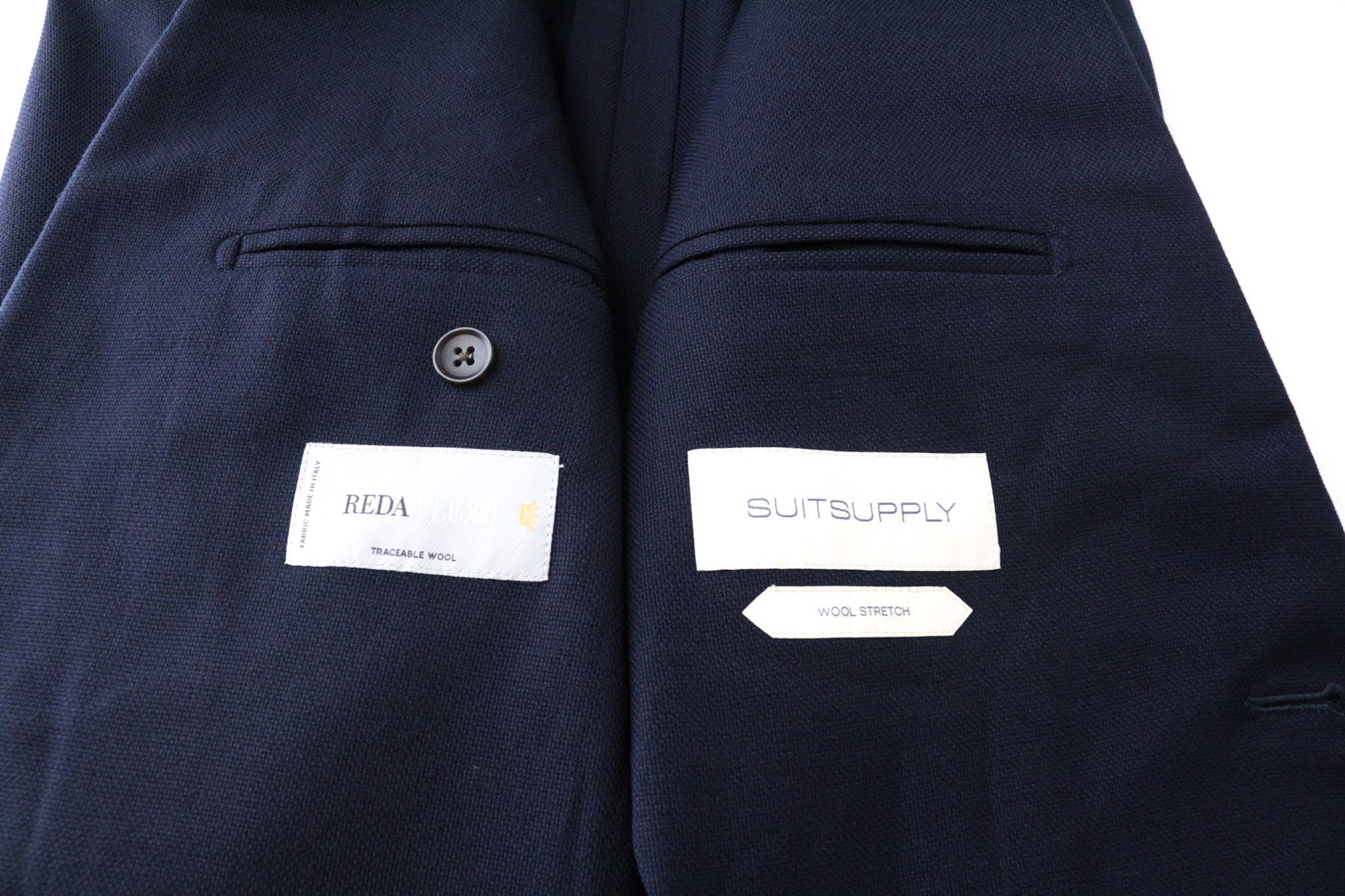 SUITSUPPLY La Spalla vyriškas kostiumas UK34R UK36R trijų dalių mėlynas grynos vilnos klasikinio kirpimo