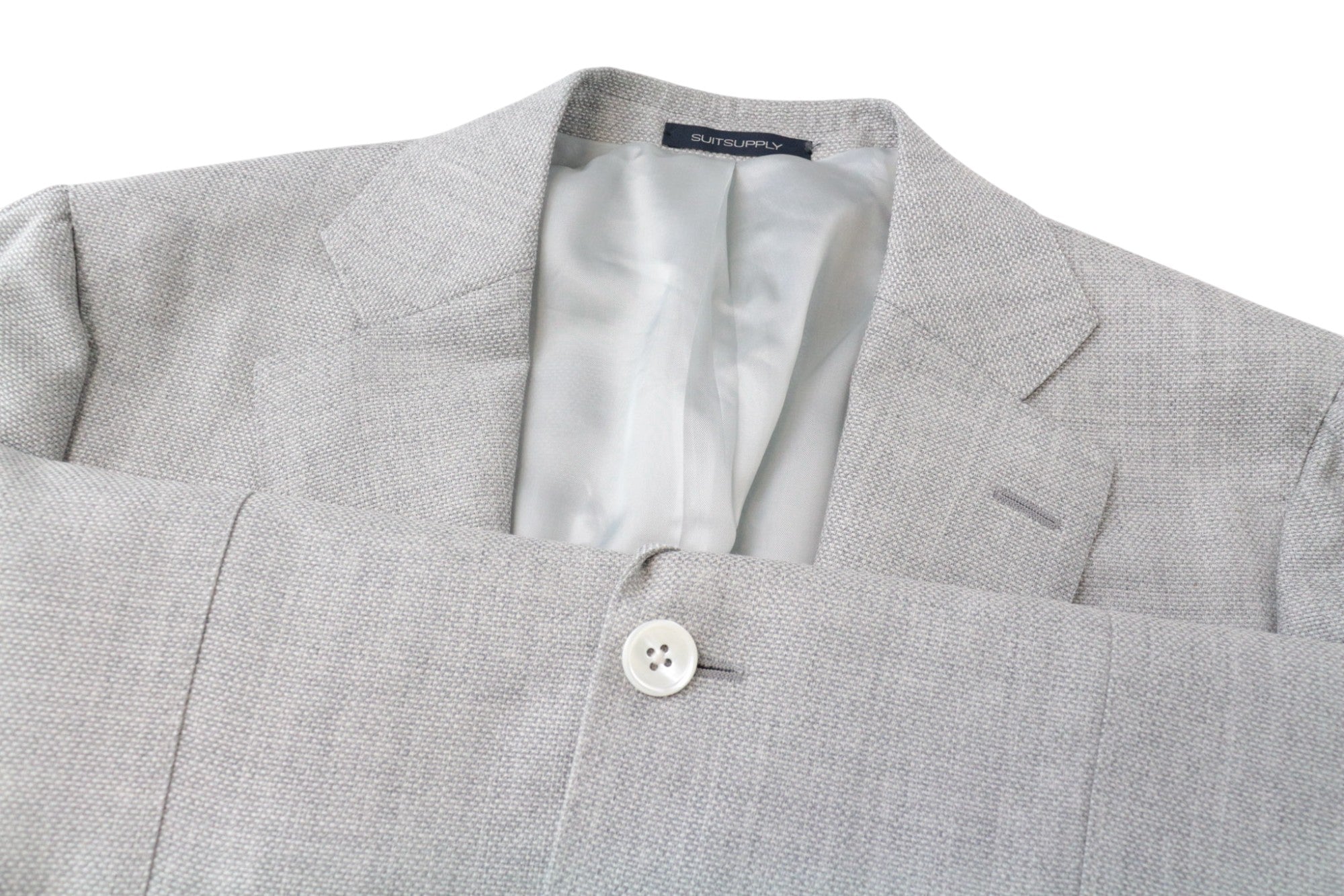 SUITSUPPLY La Spalla Men's Suit UK40L Grey Wool 2Pc Single-Breasted Classic