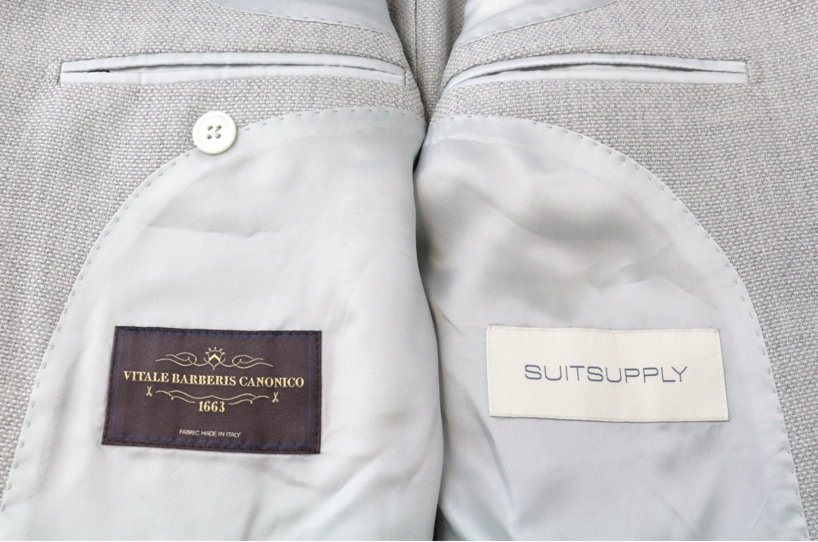 SUITSUPPLY La Spalla Men's Suit UK40L Grey Wool 2Pc Single-Breasted Classic