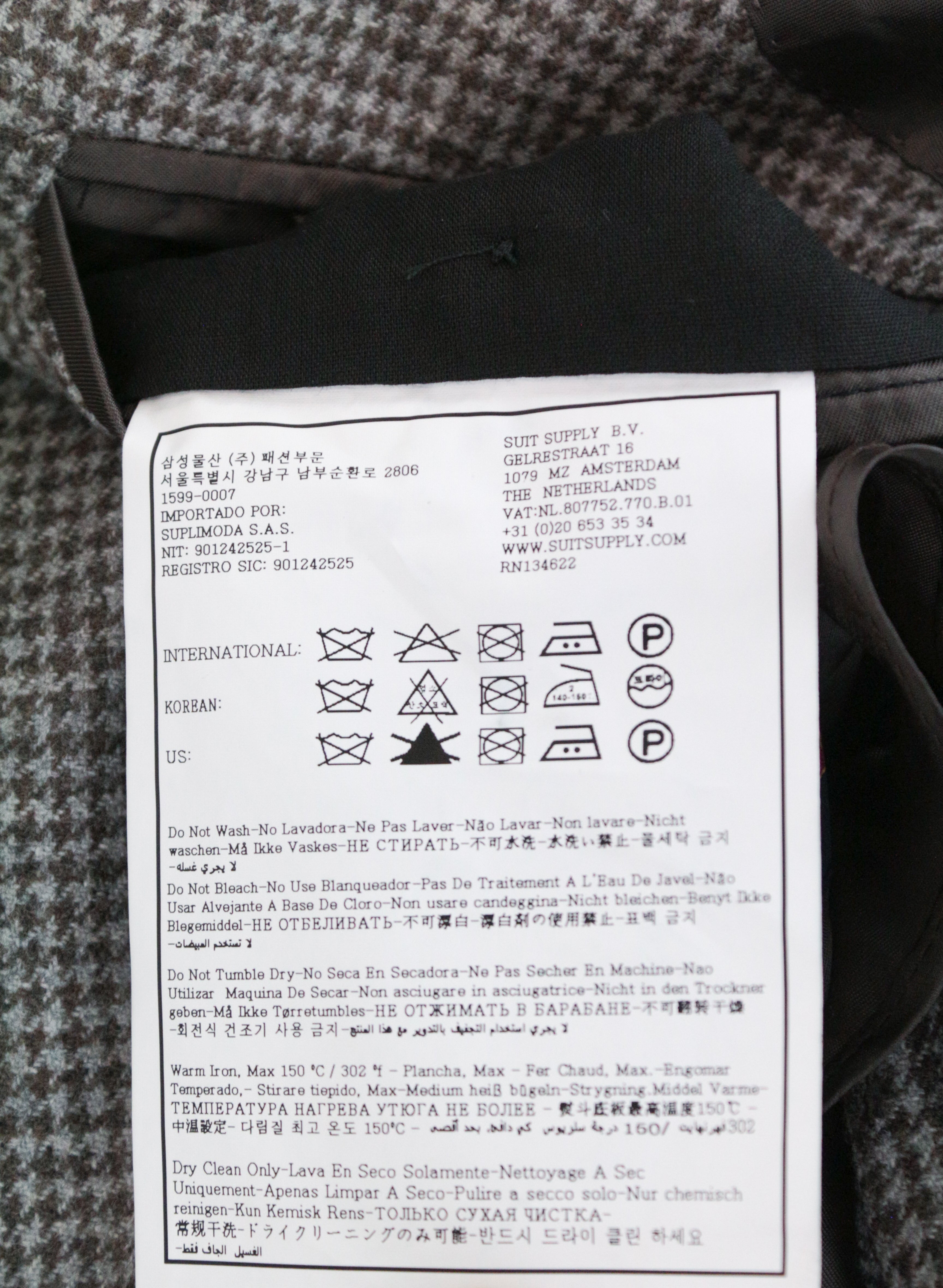 SUITSUPPLY Havana Patch Men's UK328R Grey Wool Cashmere 3-Piece Suit