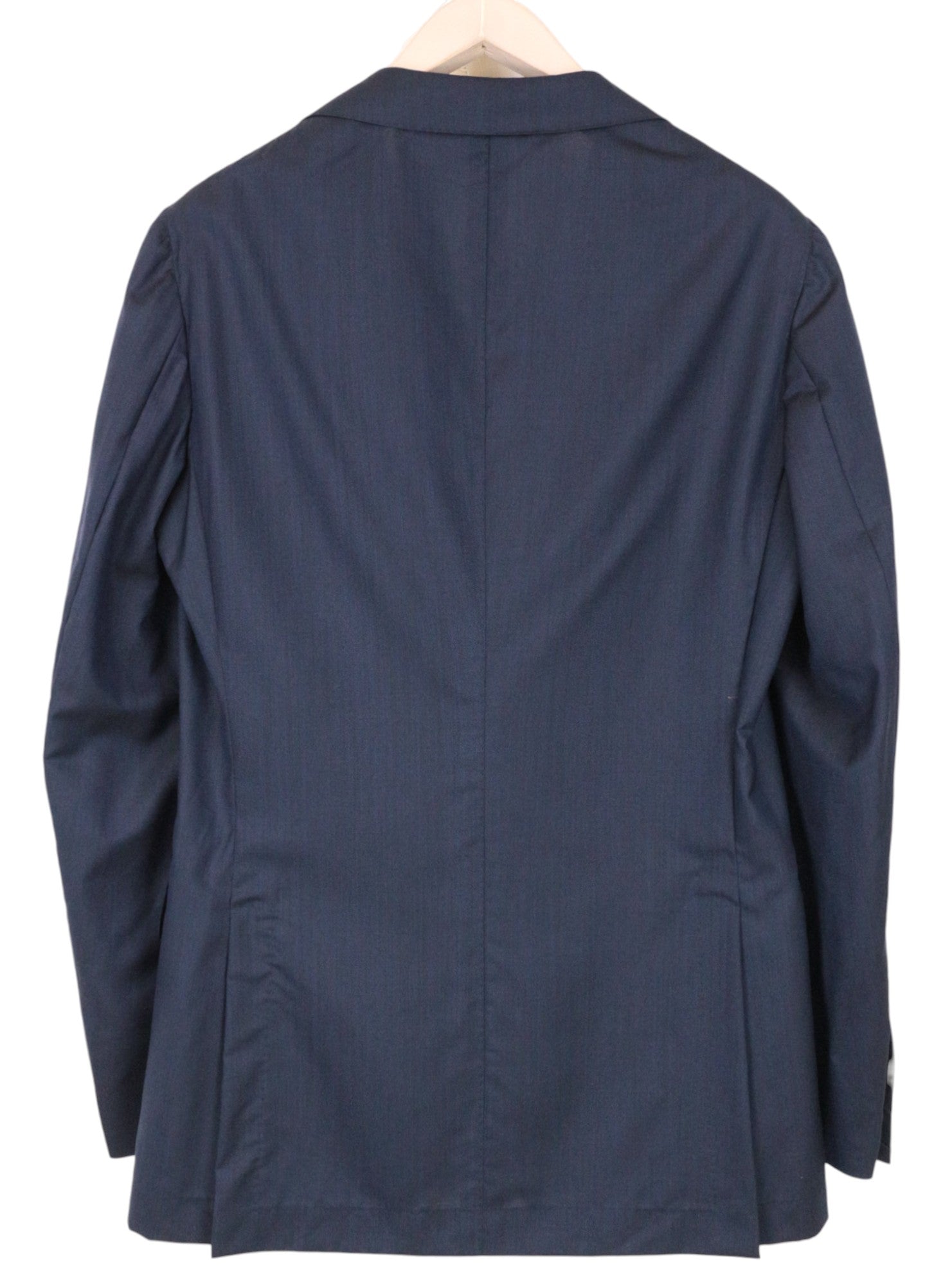 SUITSUPPLY Havana UK38L Men's Slim Blue Wool-Silk Melange 2Pc Unlined Suit