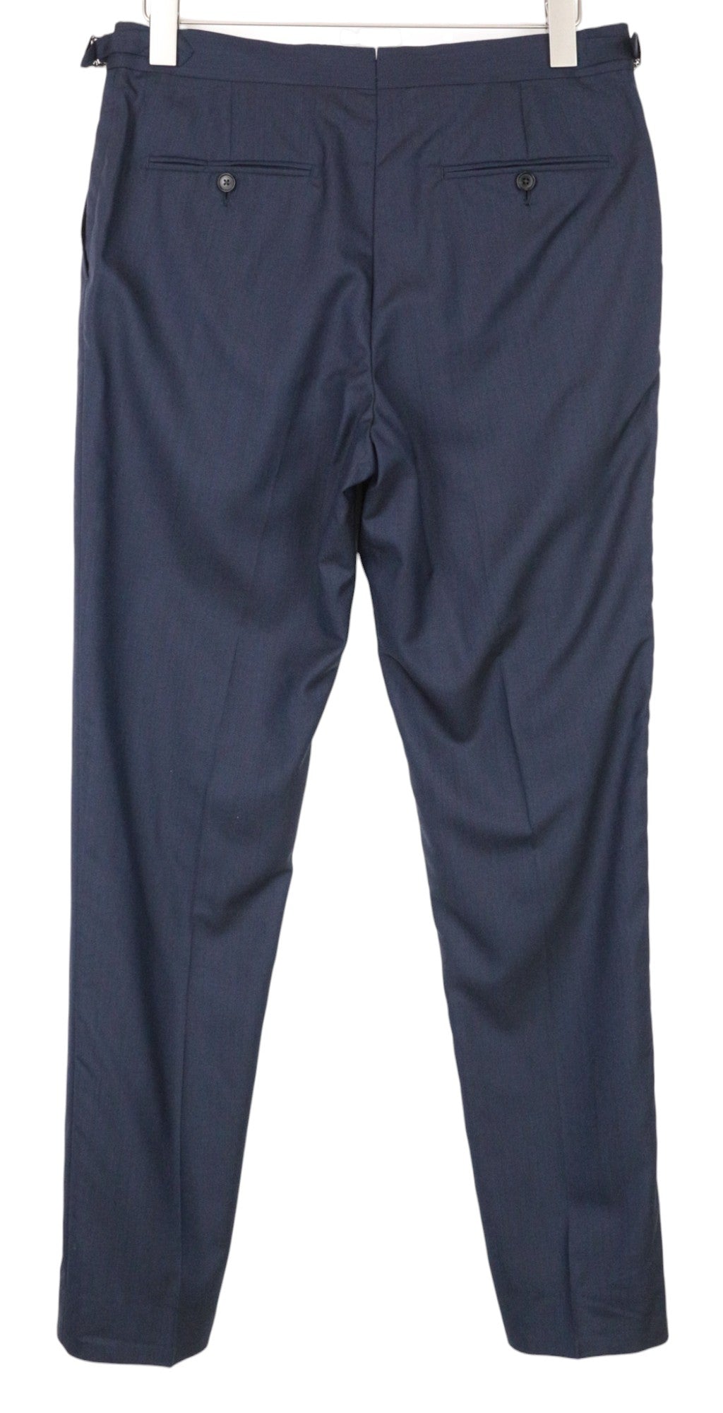 SUITSUPPLY Havana UK38L Men's Slim Blue Wool-Silk Melange 2Pc Unlined Suit