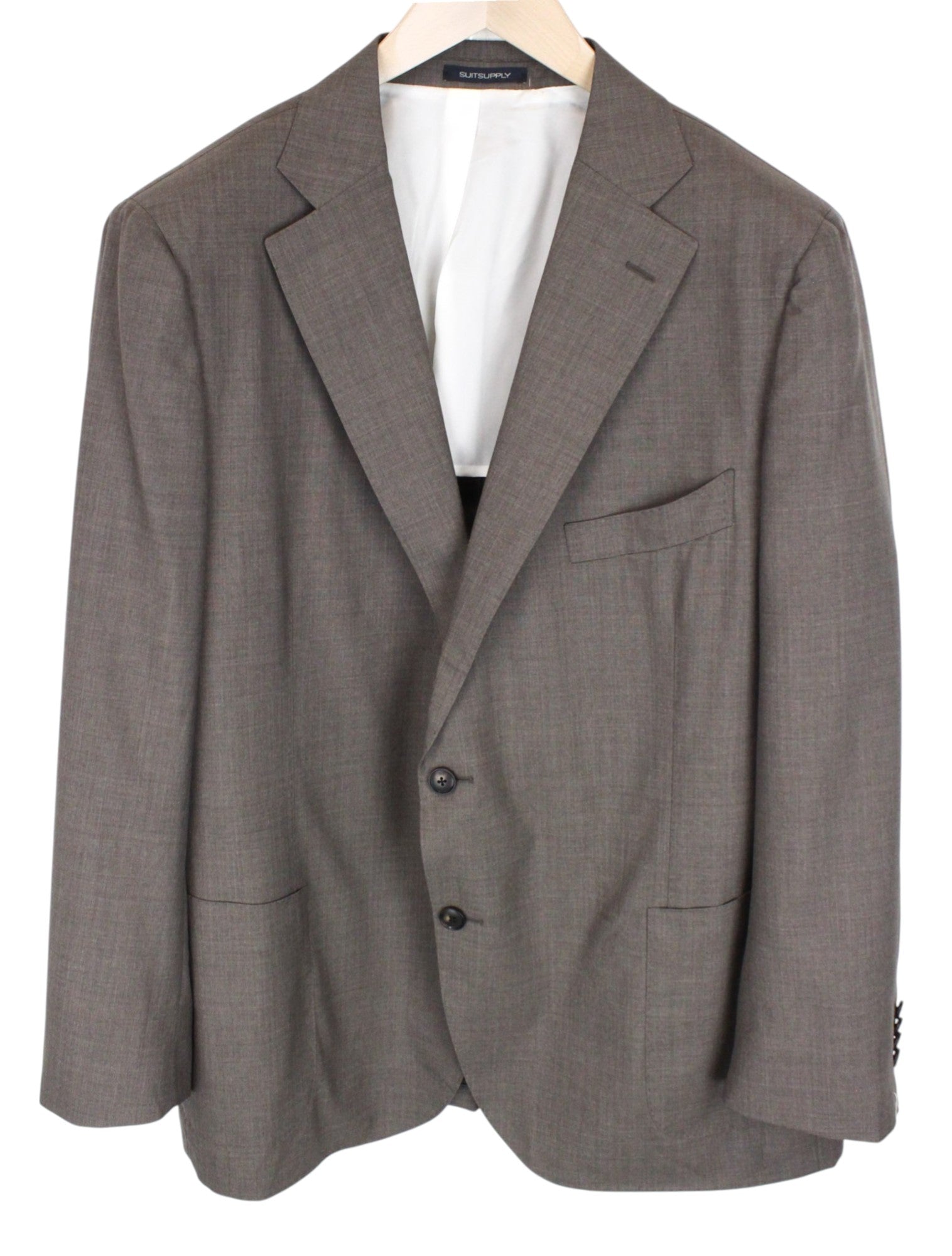 SUITSUPPLY La Spalla Men's Suit UK52S Slim Brown Melange 2Pc Wool Formal