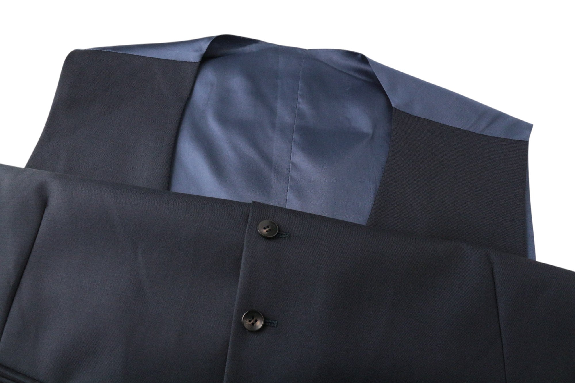 SUITSUPPLY Havana Suit Men's UK54R Blue 3Pc Pure Wool Single-Breasted Cut