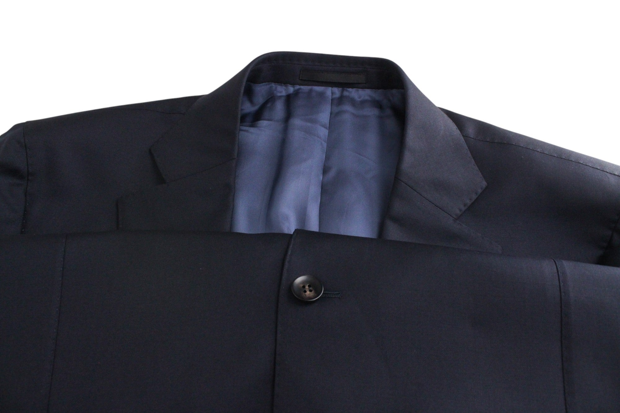 SUITSUPPLY La Spalla Men's UK50L Dark Blue Classic Lined Pure Wool 3 Piece Suit