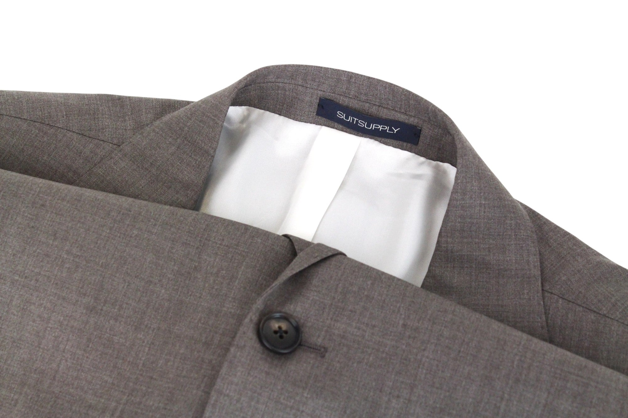 SUITSUPPLY La Spalla Men's Suit UK52S Slim Brown Melange 2Pc Wool Formal