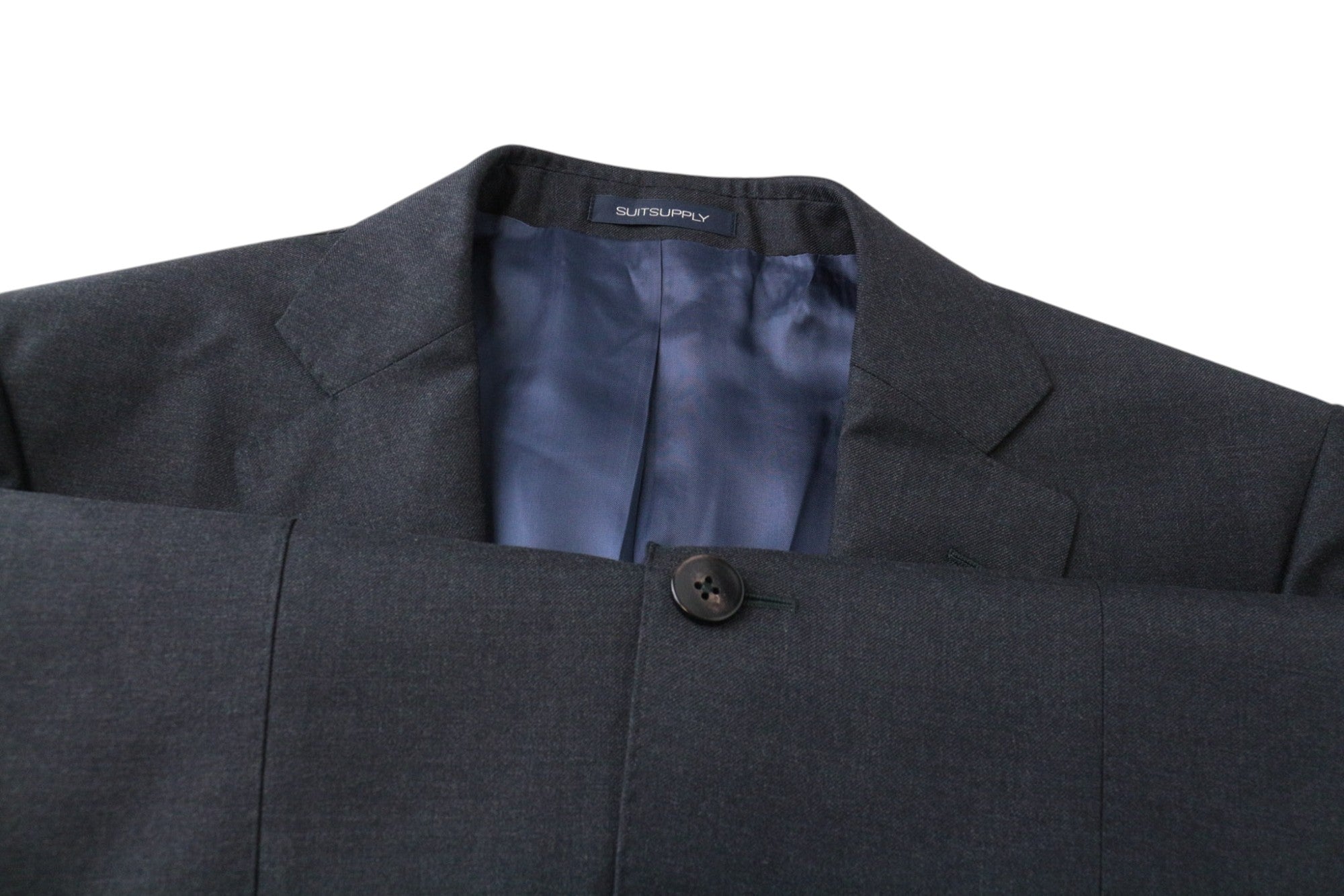 SUITSUPPLY Napoli Suit UK36R Men's Grey 2Pc Lined Notch Lapel Pure Wool Set