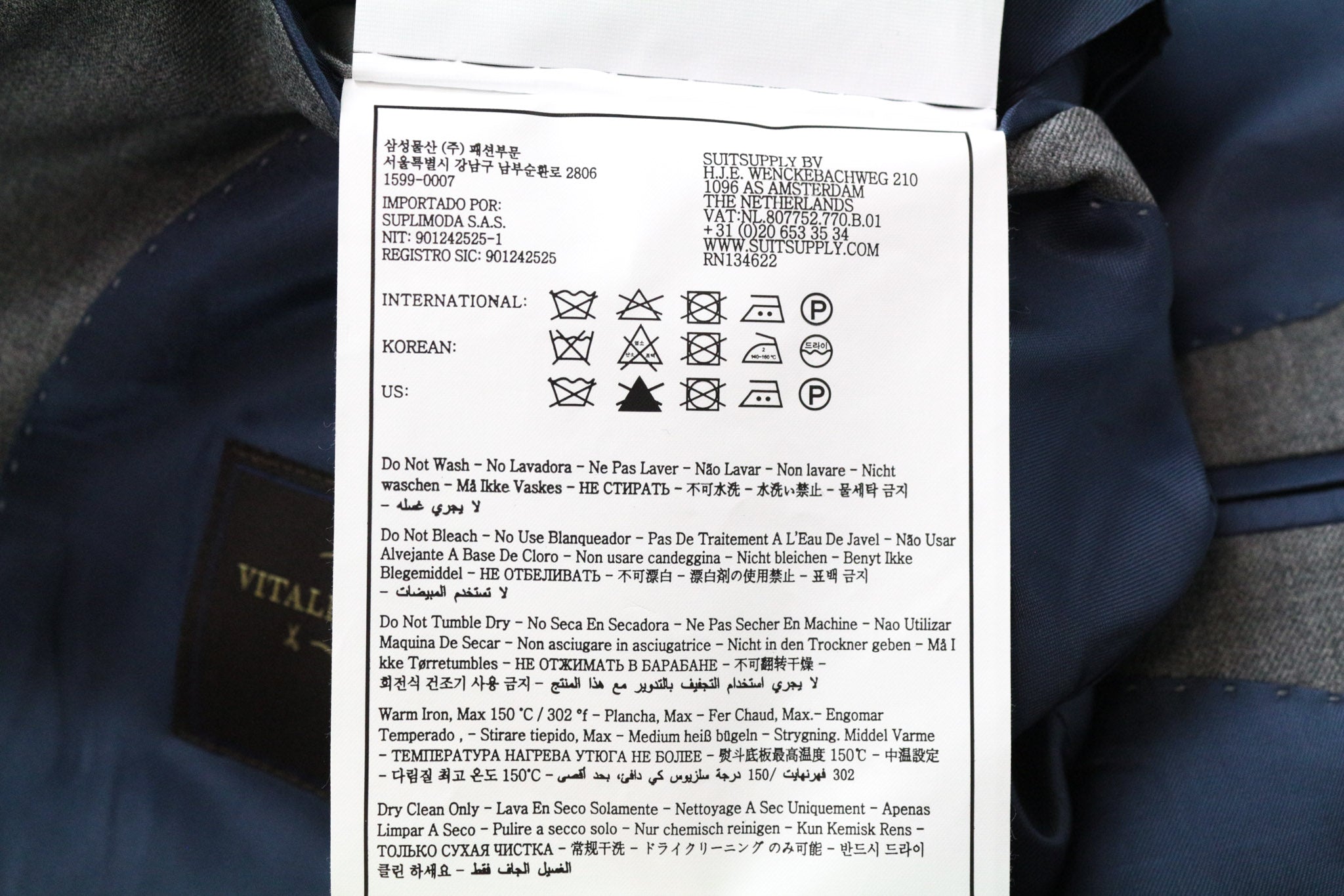 SUITSUPPLY La Spalla Suit UK38L Men's Grey Wool 2Pc Single-Breasted Classic