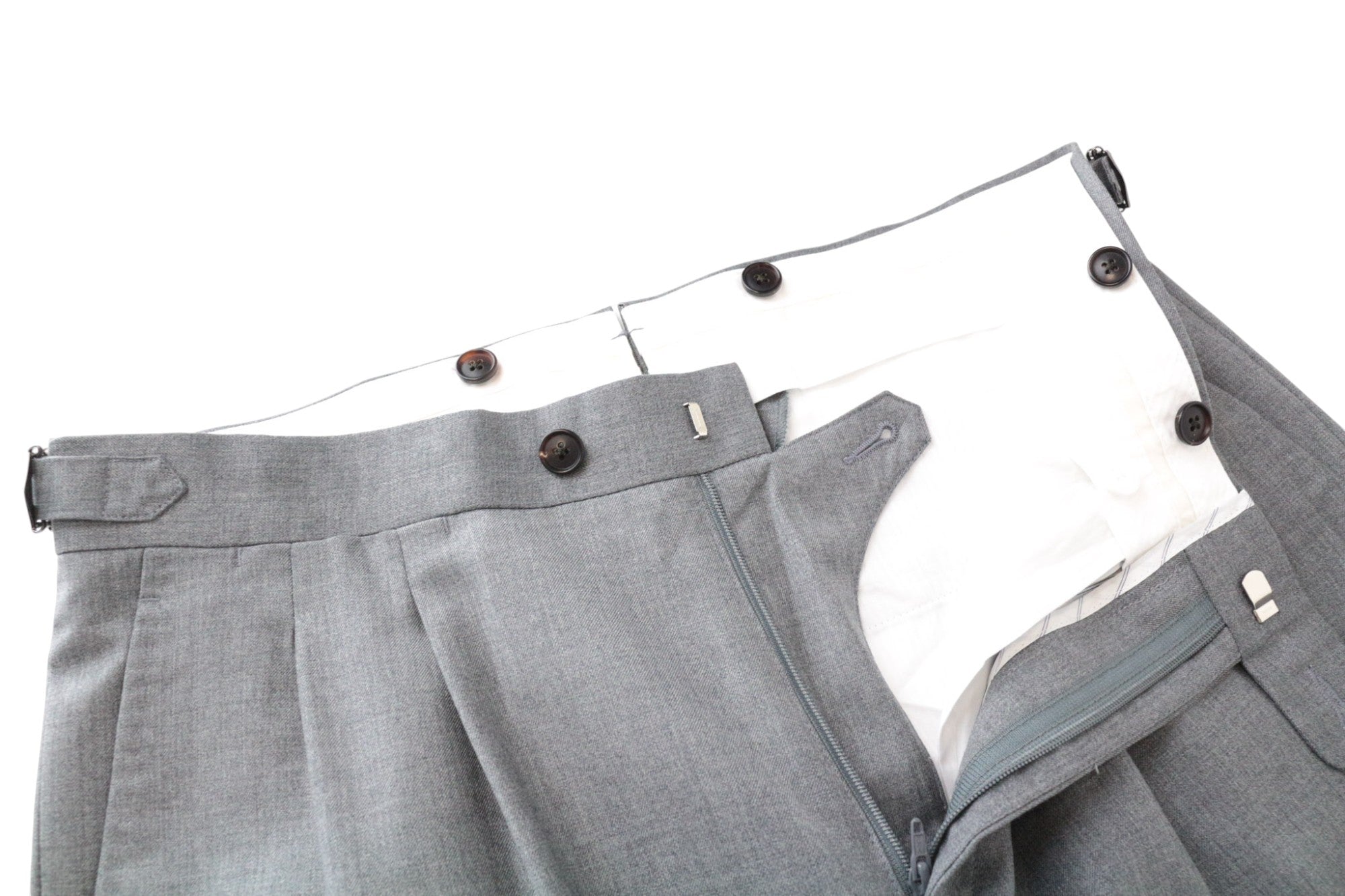 SUITSUPPLY La Spalla Suit UK38L Men's Grey Wool 2Pc Single-Breasted Classic