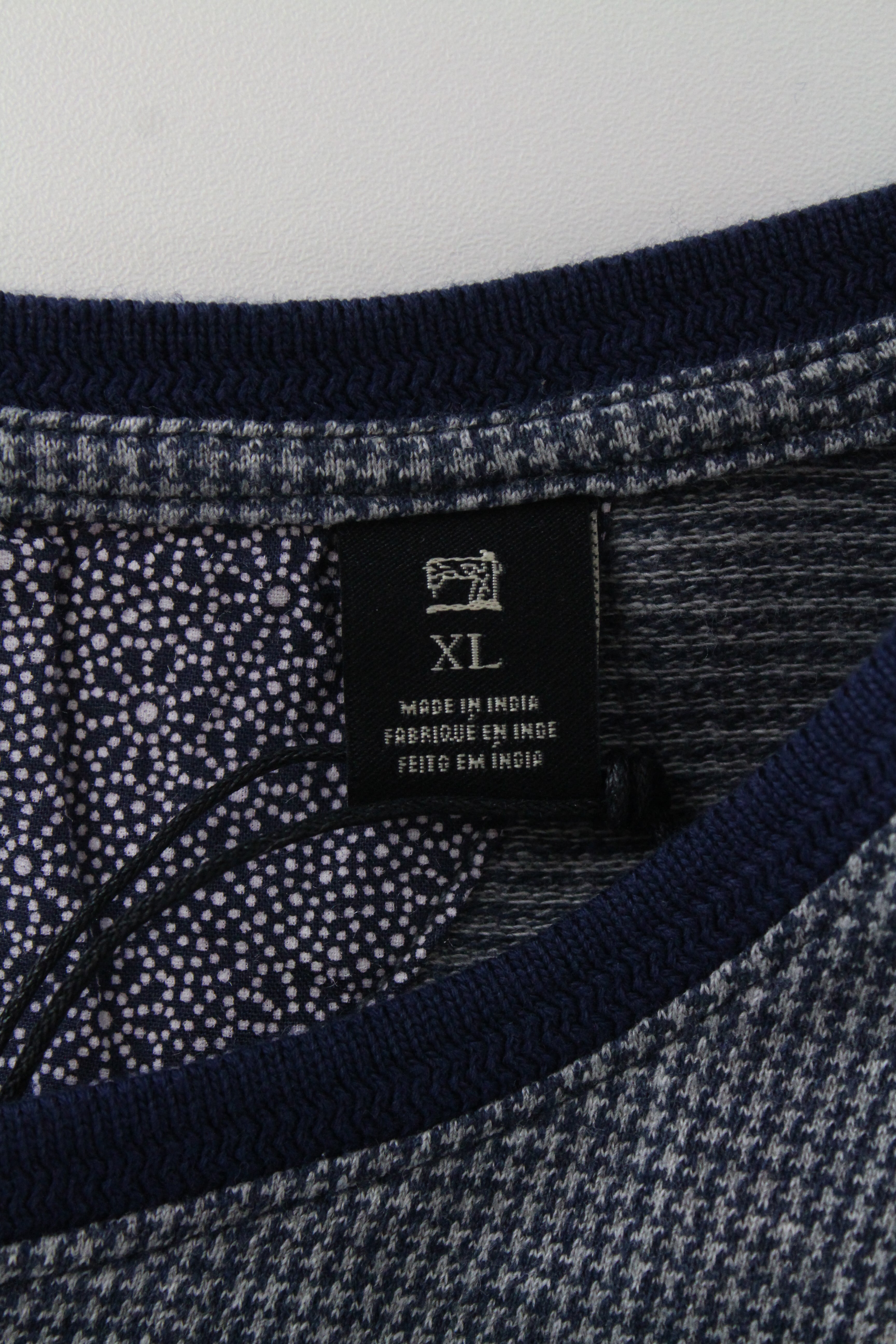 SCOTCH & SODA Ams Couture Men's Henley Pullover Sweatshirt XL Grey Blue Cotton