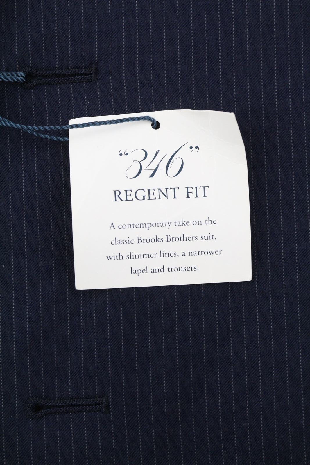 BROOKS BROTHERS 346 Regent Fit Men Blazer UK42 Blue Wool Pinstripe Lapel