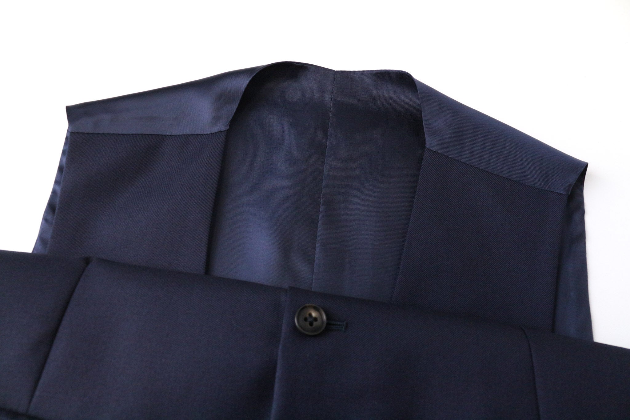 SUITSUPPLY Napoli Men's Suit UK34R Blue Wool 3Pc Classic Fit Single-Breasted