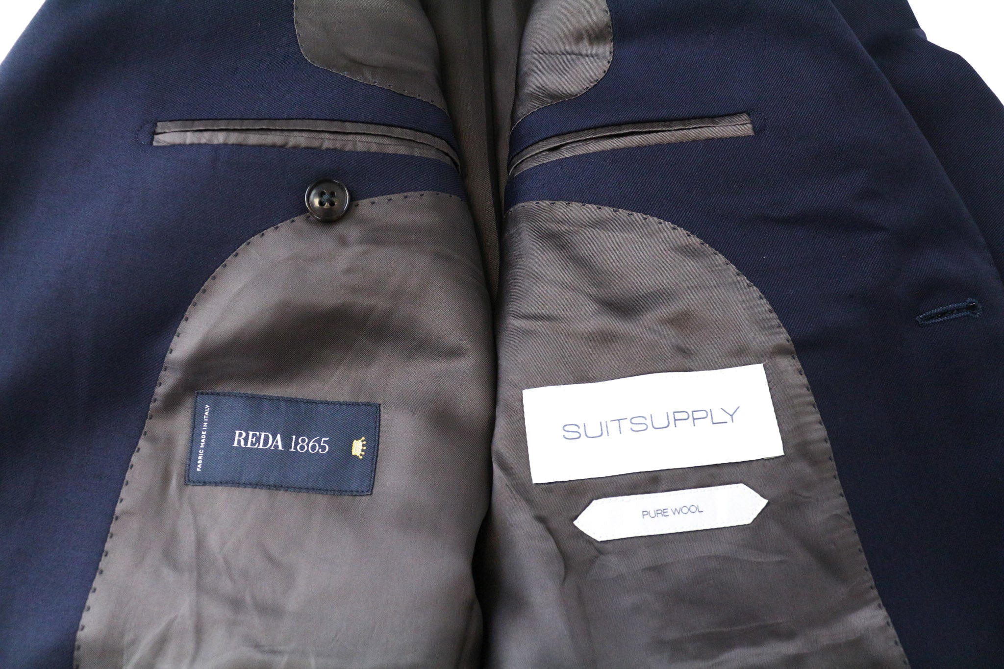 SUITSUPPLY Napoli Men's Suit UK34R Blue Wool 3Pc Classic Fit Single-Breasted