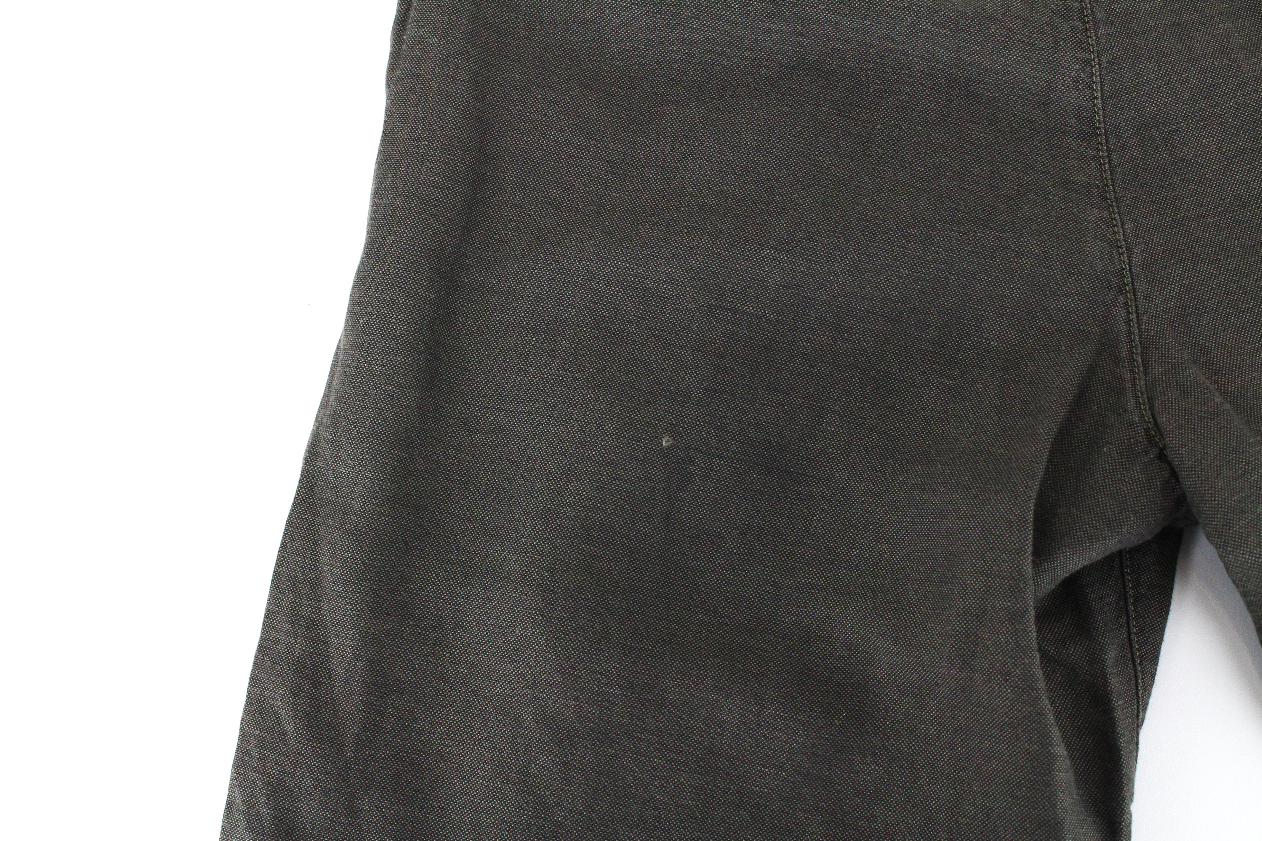 RICHMOND Men's Shorts 48 Green Cotton Linen Summer Casual Flat Front Shorts