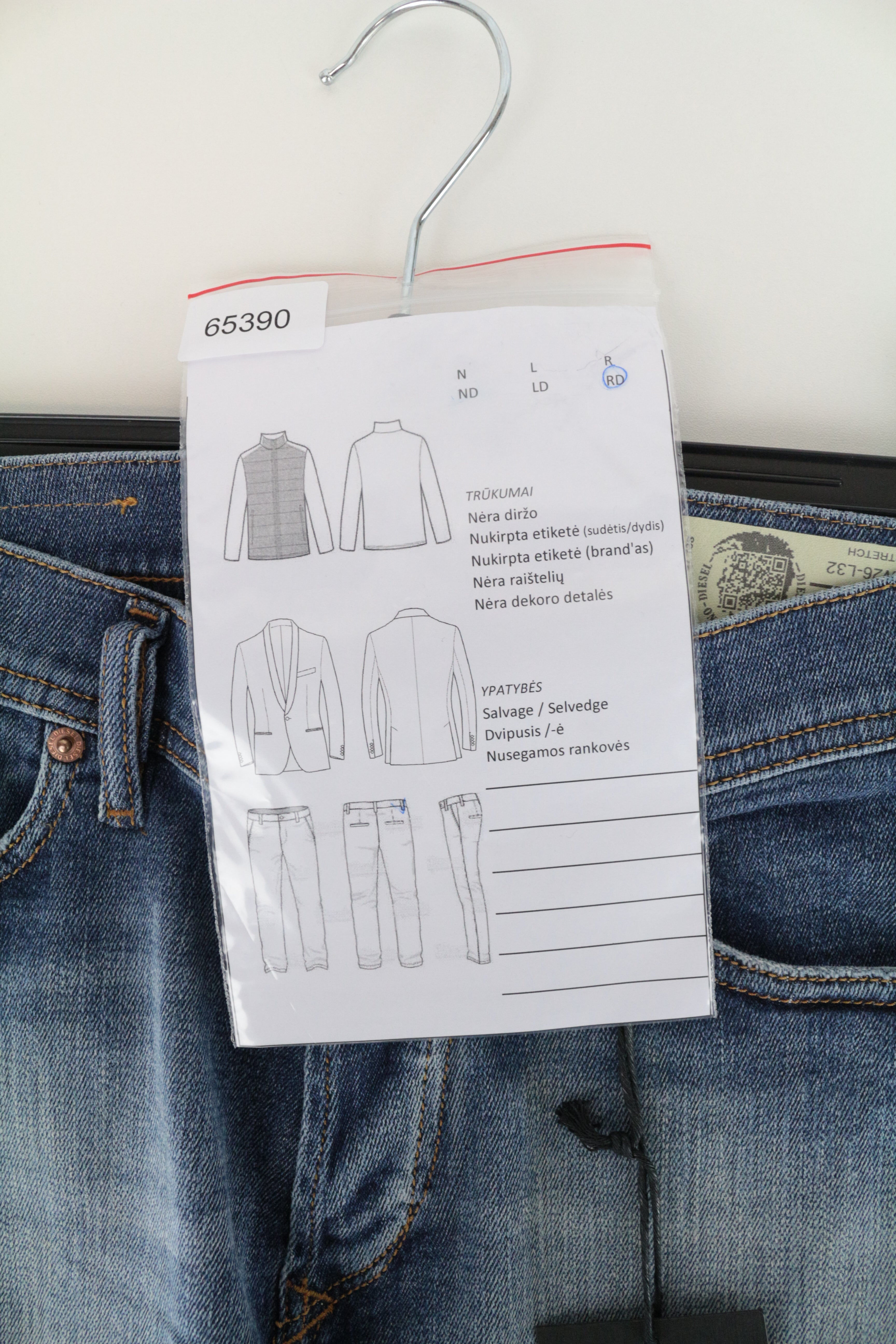 DIESEL Tepphar-X 0870H W26 L32 Slim Carrot Blue Cotton Stretch Jeans