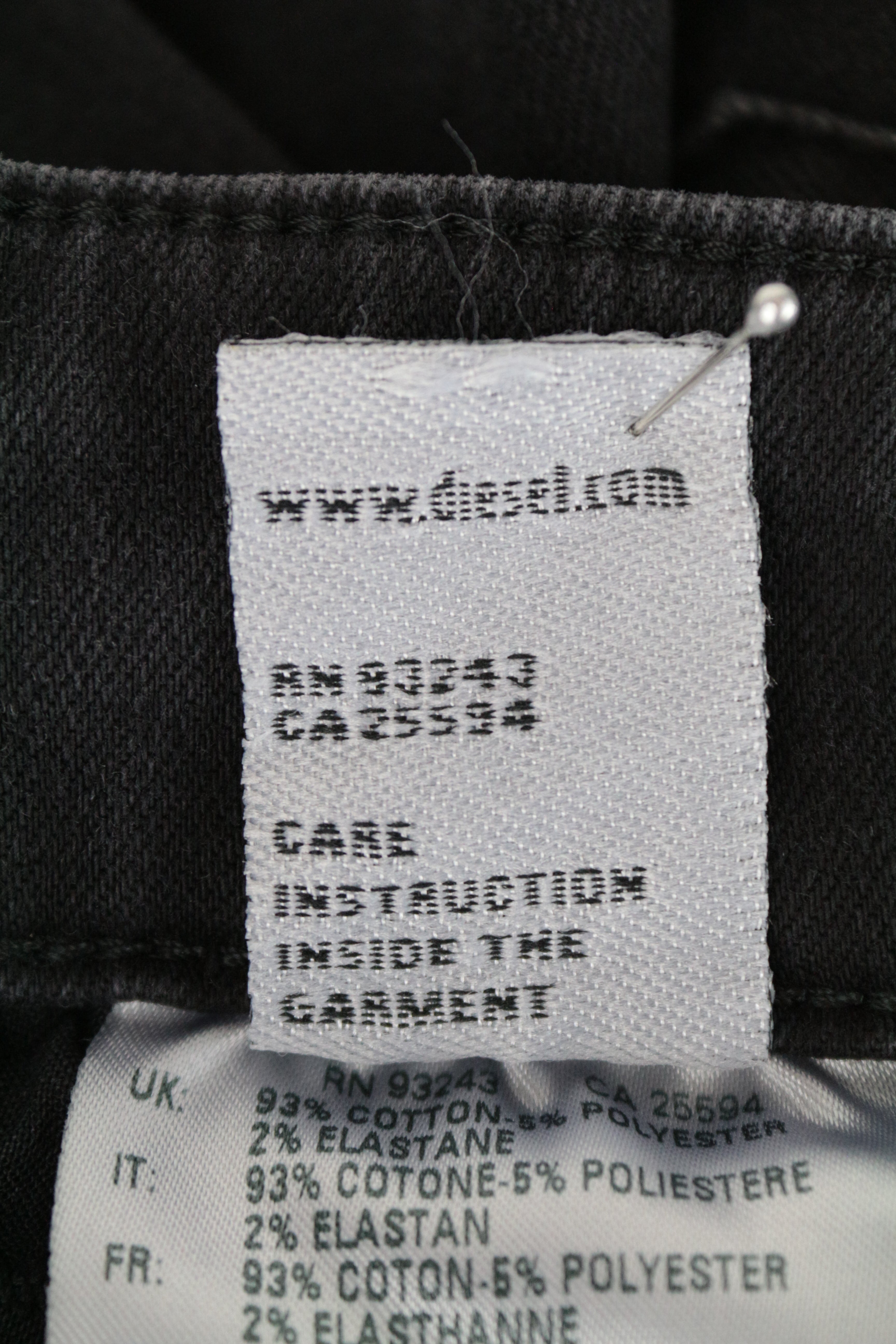 DIESEL Slandy 069GI Women's W24/L32 Skinny Grey Super Slim Fit Stretch Jeans