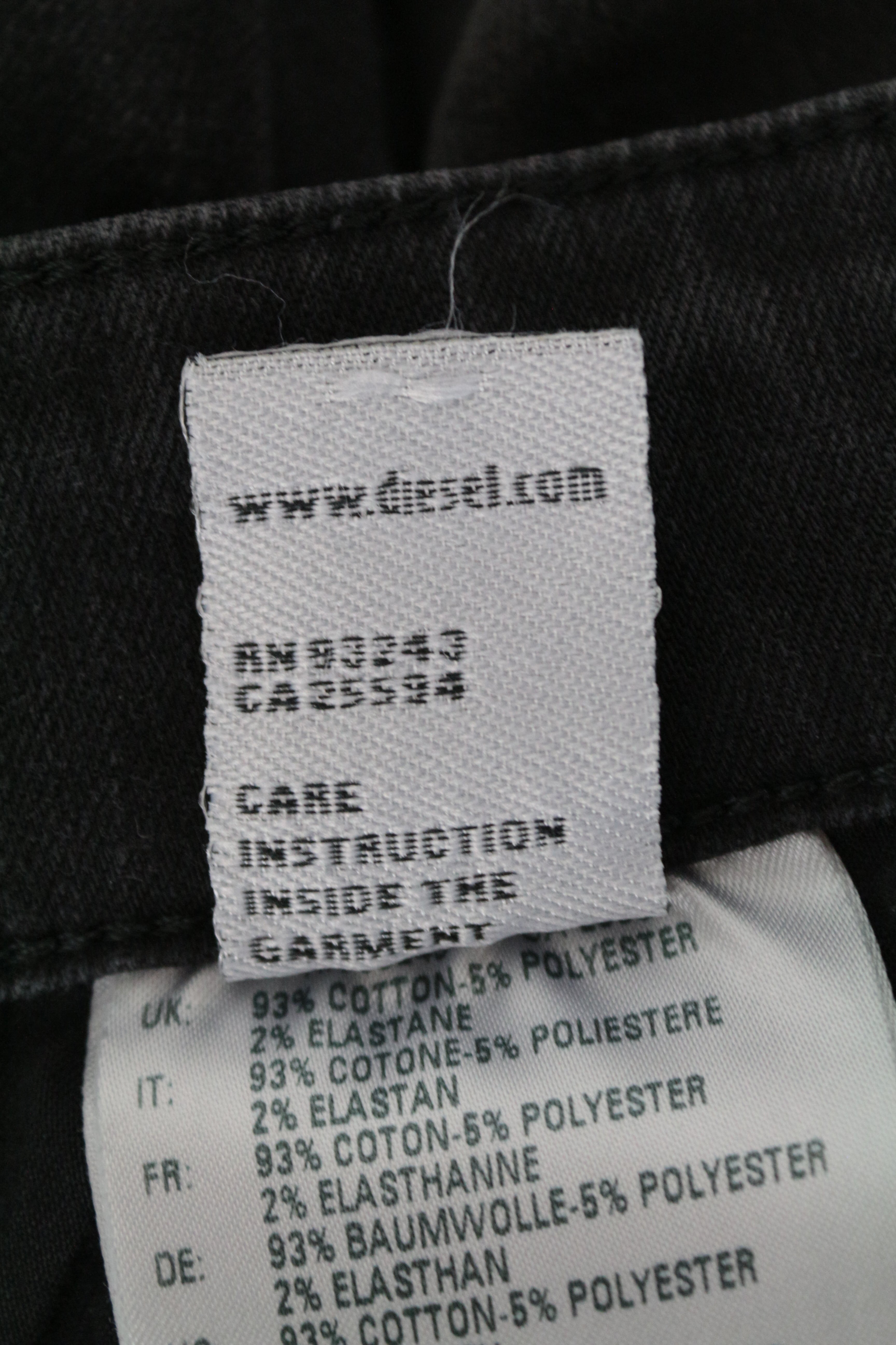 DIESEL Slandy 069GI W25 L32 Grey Cotton Skinny Women's Slim Stretch Fit Jeans