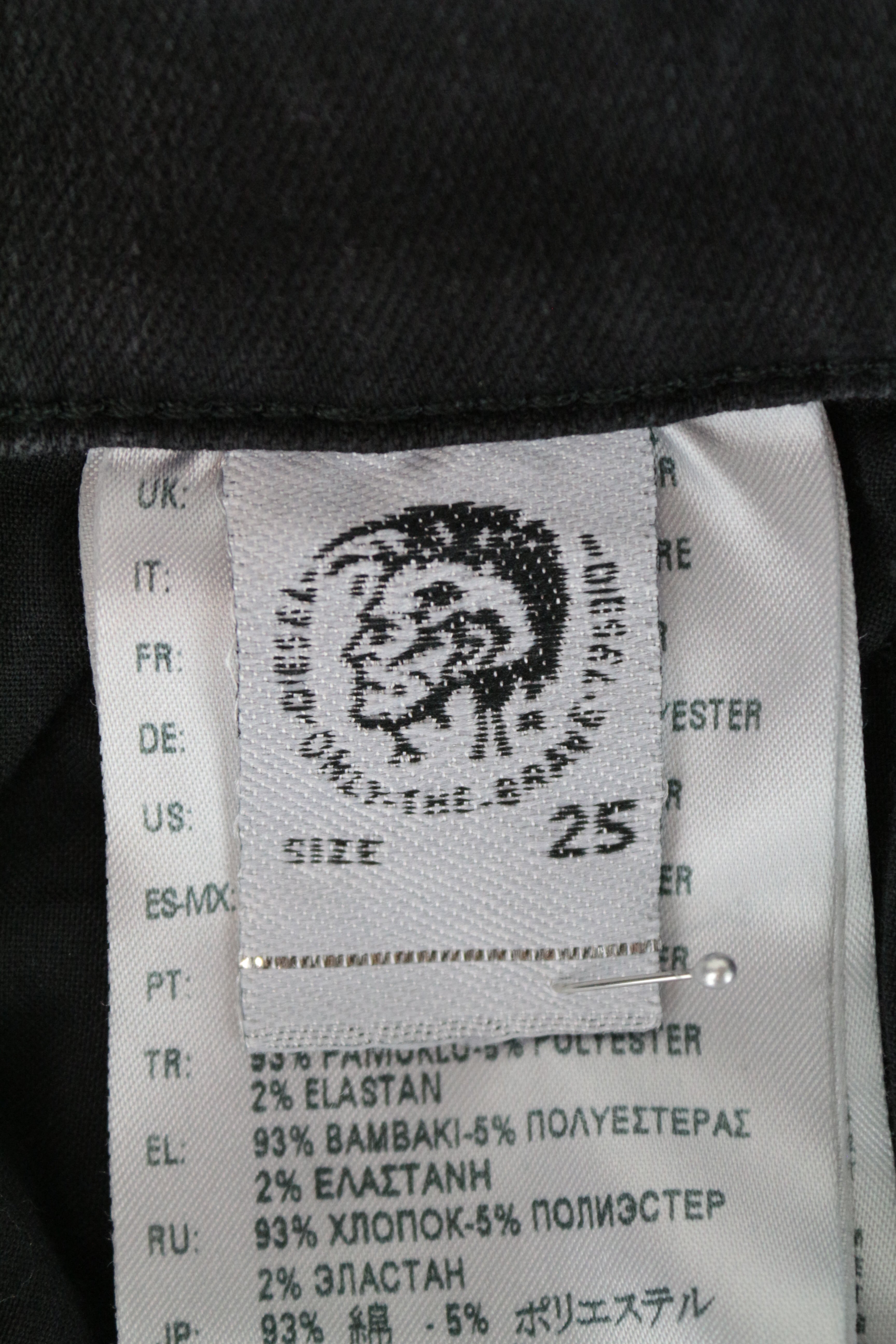 DIESEL Slandy 069GI W25 L32 Grey Cotton Skinny Women's Slim Stretch Fit Jeans