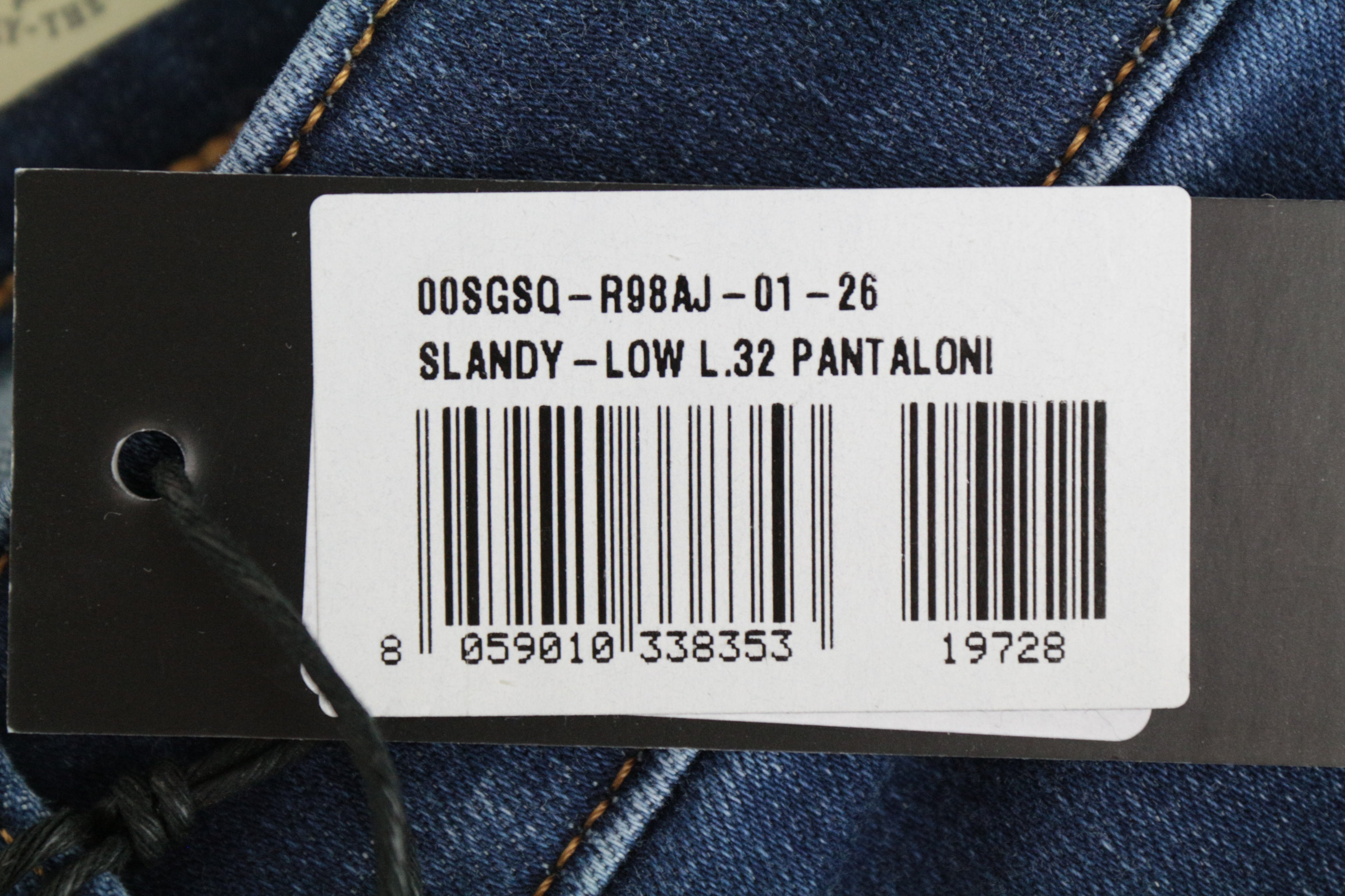 DIESEL Slandy-Low R98AJ W26/L32 Super Skinny Women's Blue Washed Fit Jeans