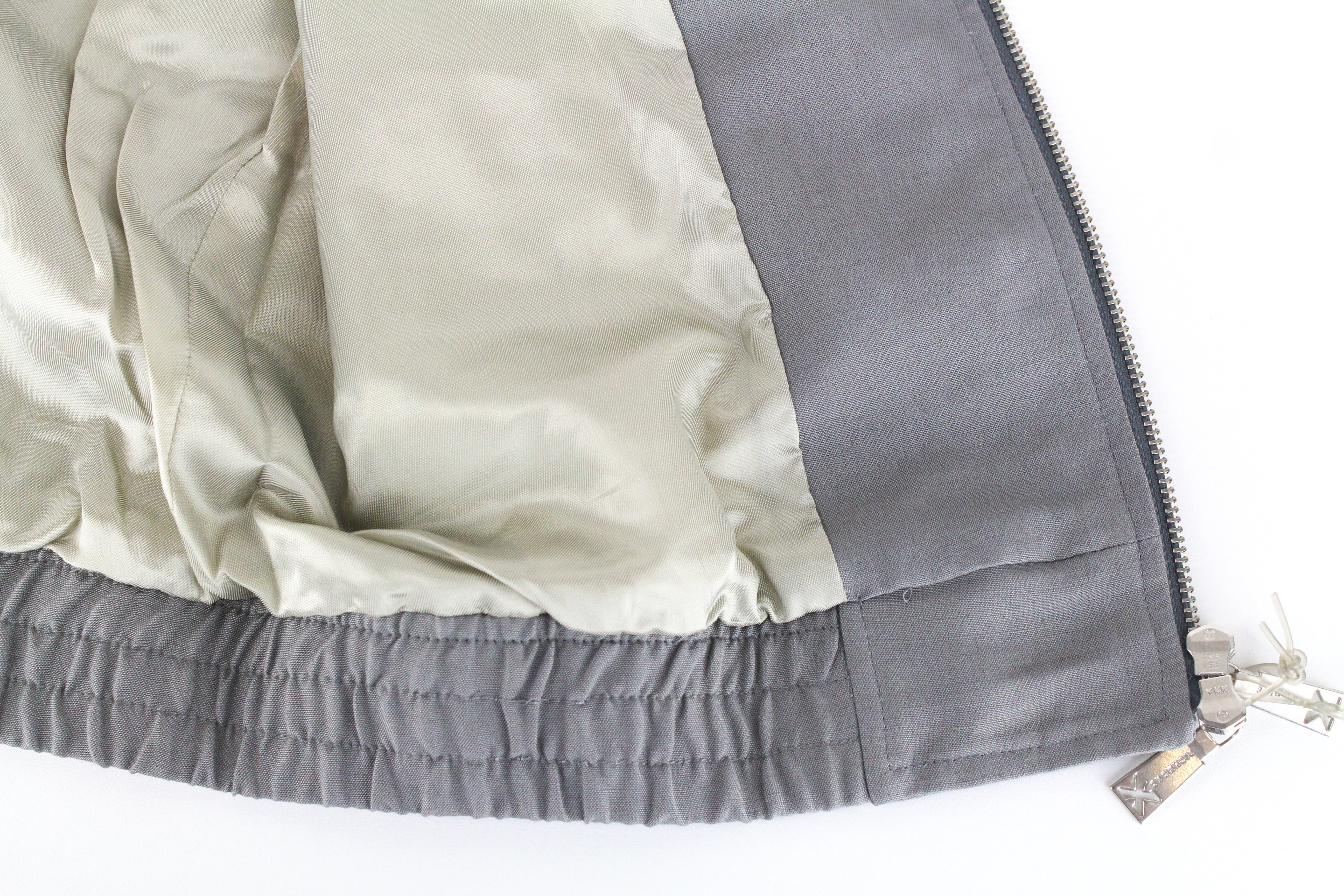 RICHMOND Men's Jacket 48 Grey Linen Blend Lined Single-Breasted Long Sleeve