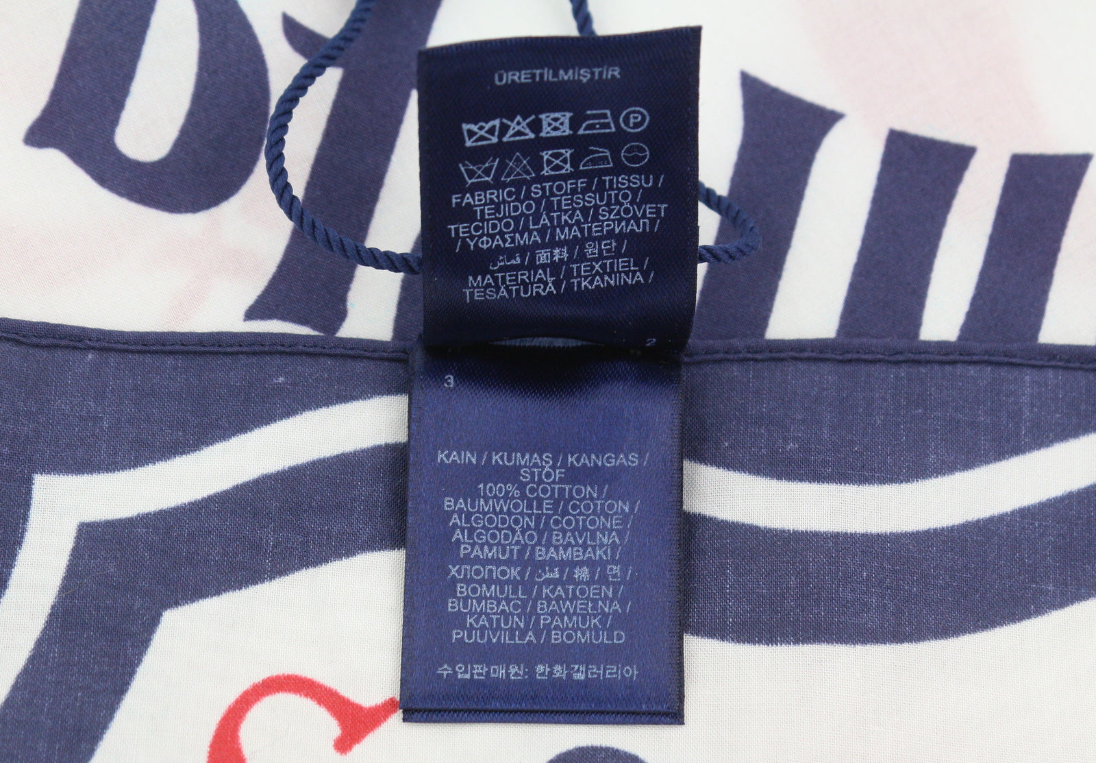 GANT Cotton Bandana Women Scarf OS Persian Blue Printed Lightweight Square