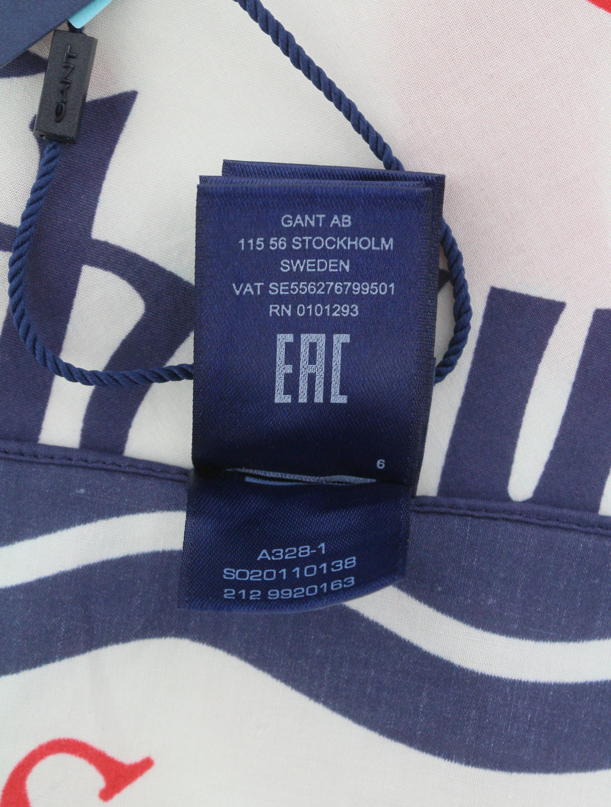GANT Cotton Bandana Women Scarf OS Persian Blue Printed Lightweight Square