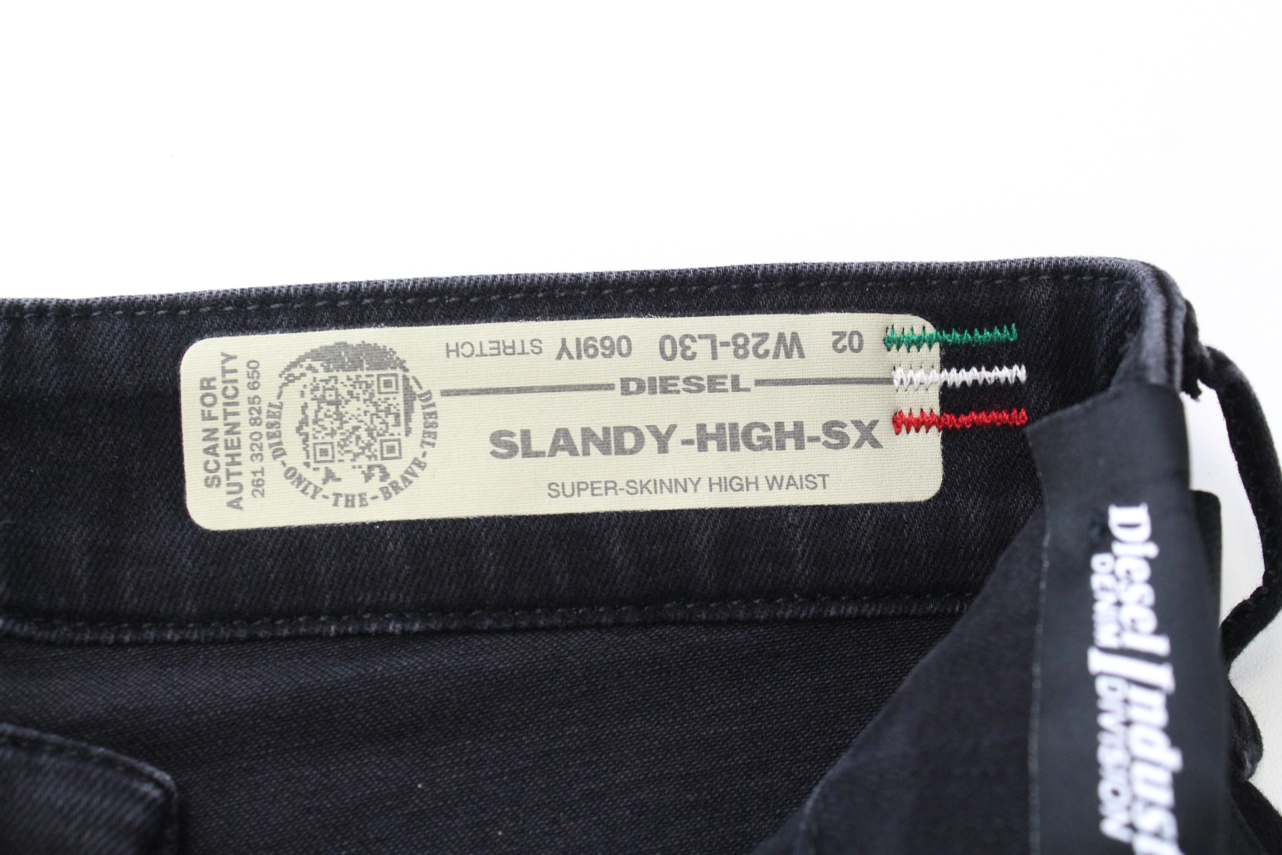 DIESEL Slandy-High-SX 069IY Women's Jeans W28/L30 Skinny Blue Red Washed