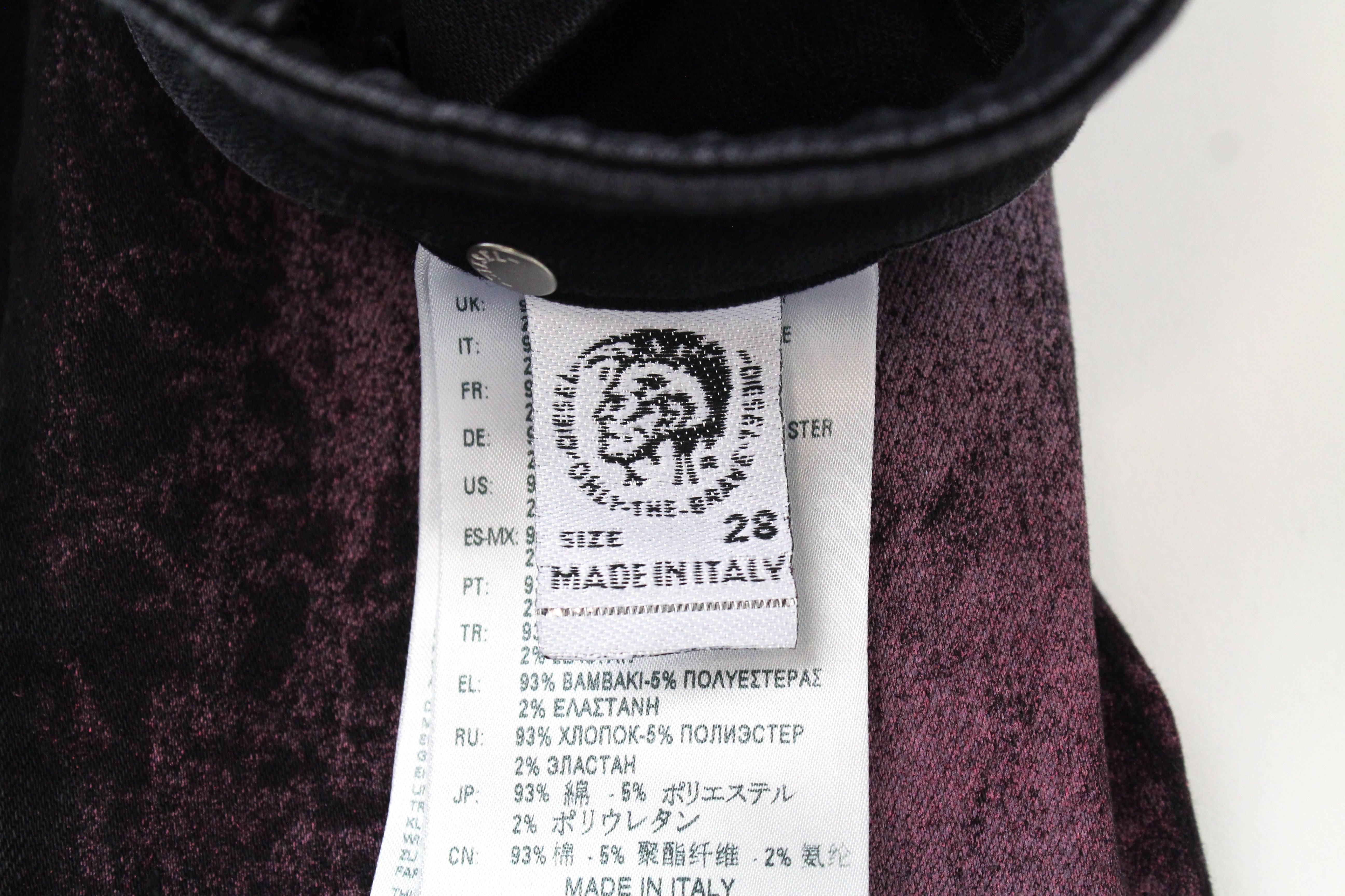 DIESEL Slandy-High-SX 069IY Women's Jeans W28/L30 Skinny Blue Red Washed