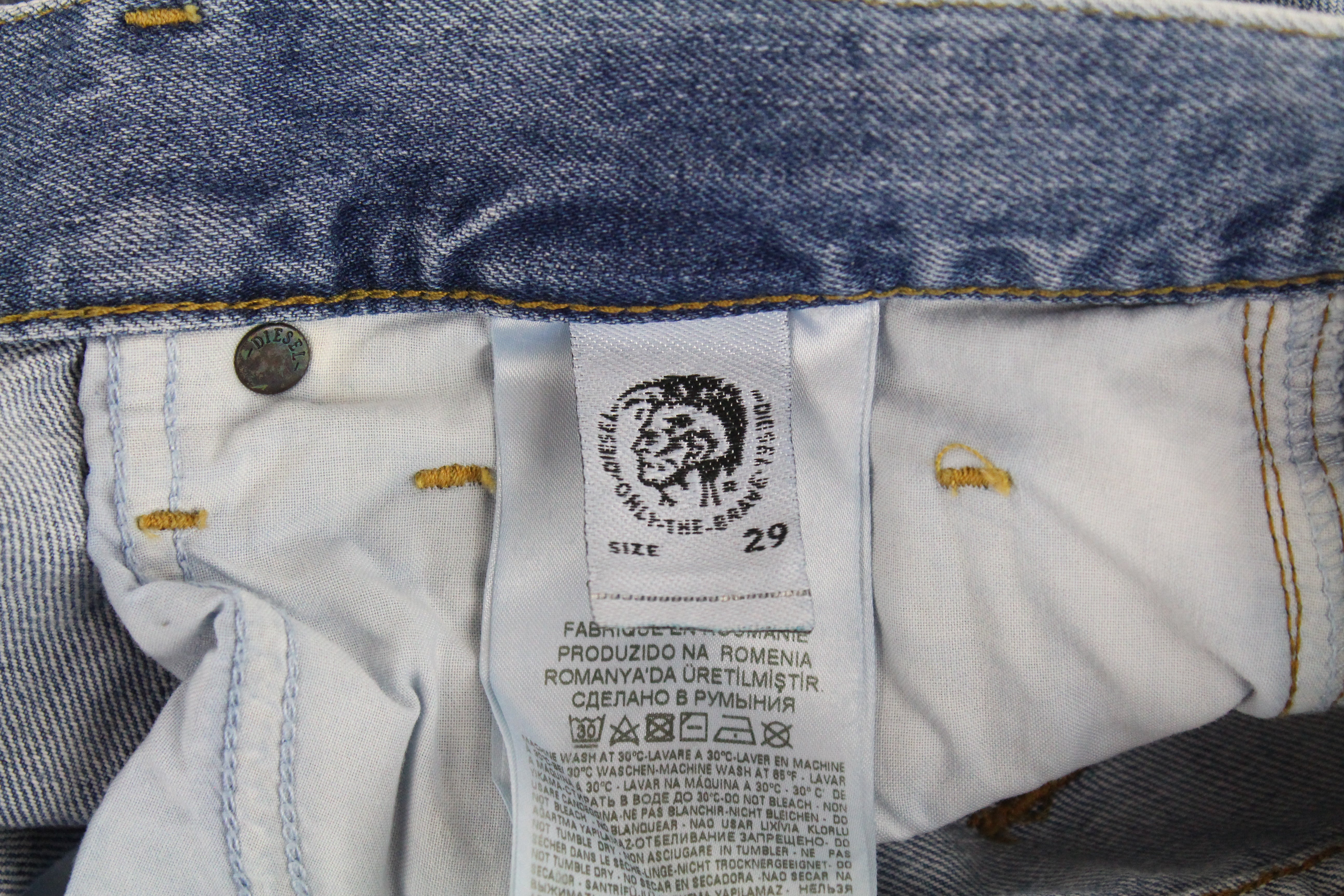 DIESEL D-Mirk 084RE Men's Shorts W29 Washed Light Blue Slim Cotton Denim