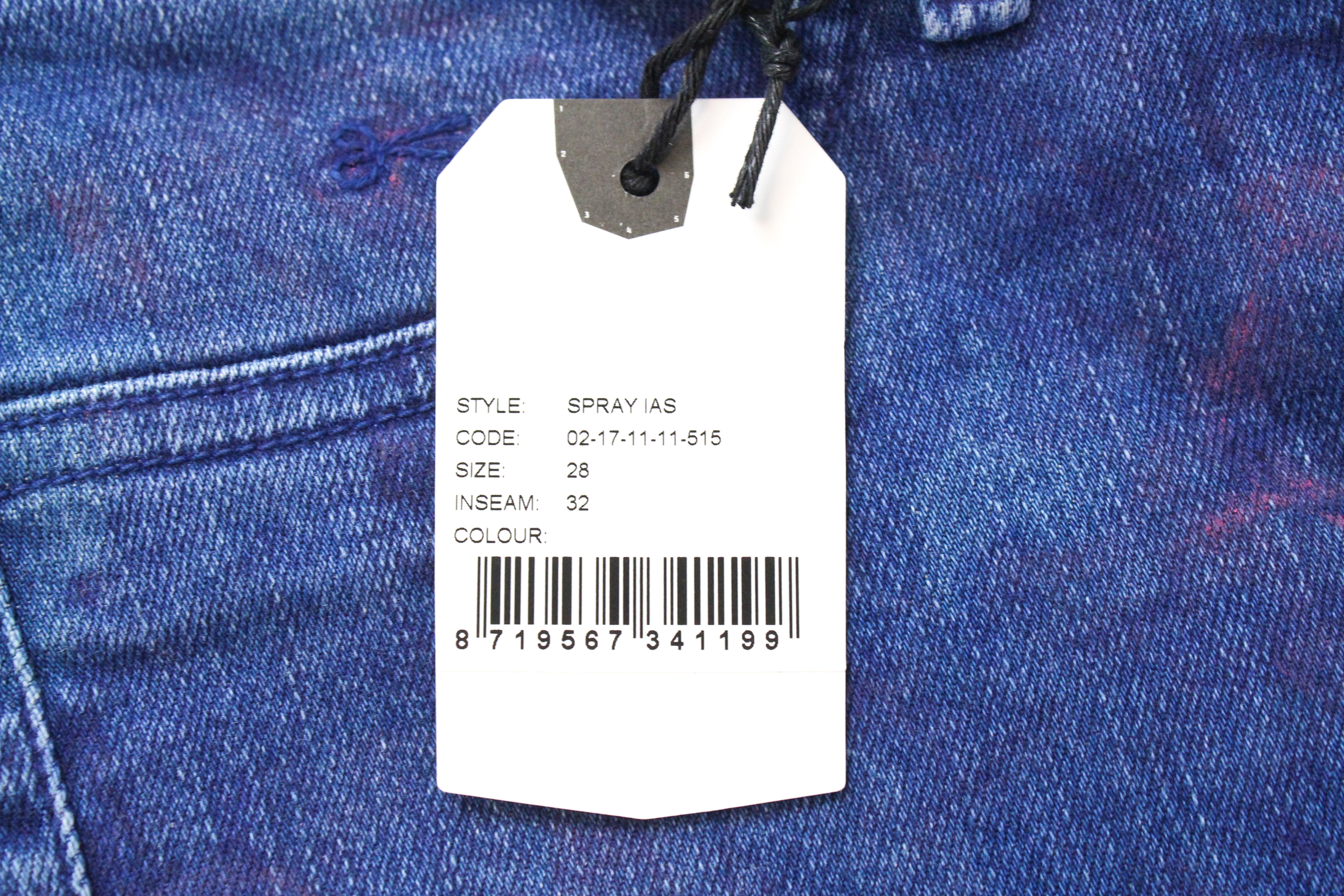 DENHAM Spray W28/L32 Women's Stretch Blue Jeans Washed Super Tight Fit