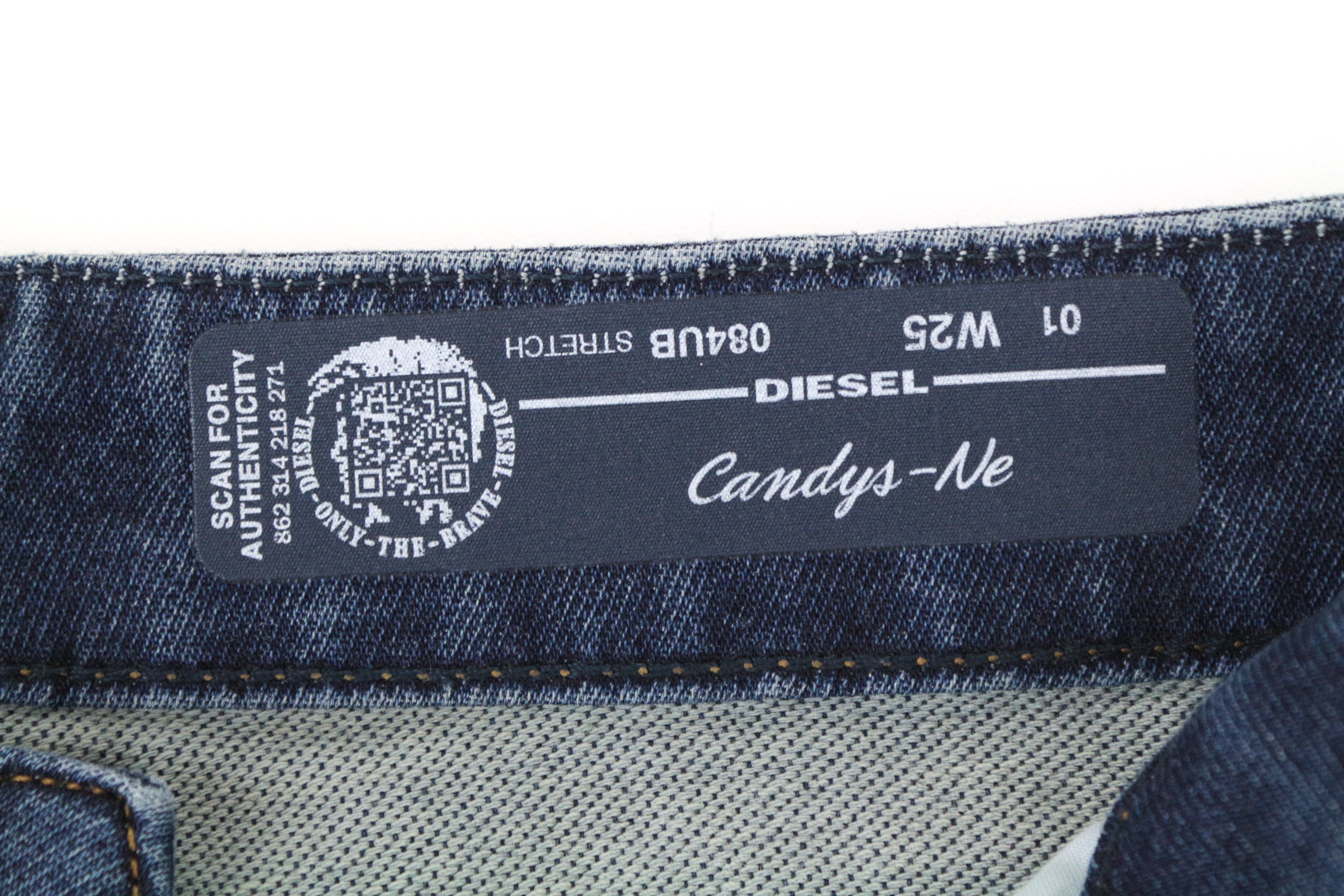 DIESEL Candys-Ne 084UB Women's Jeans W25 Jogg Boyfriend Blue Cotton Stretch