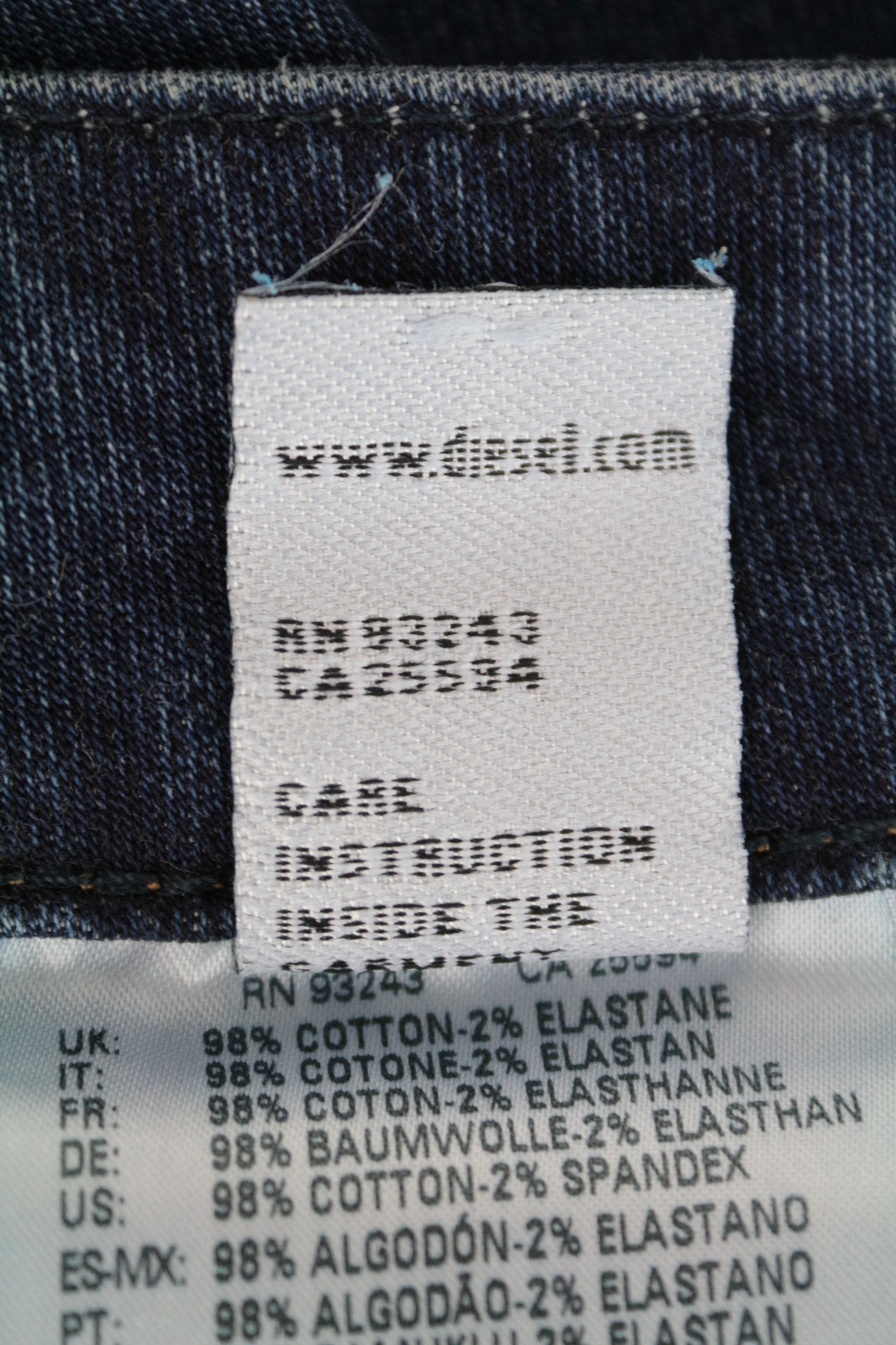 DIESEL Candys-Ne 084UB Women's Jeans W25 Jogg Boyfriend Blue Cotton Stretch