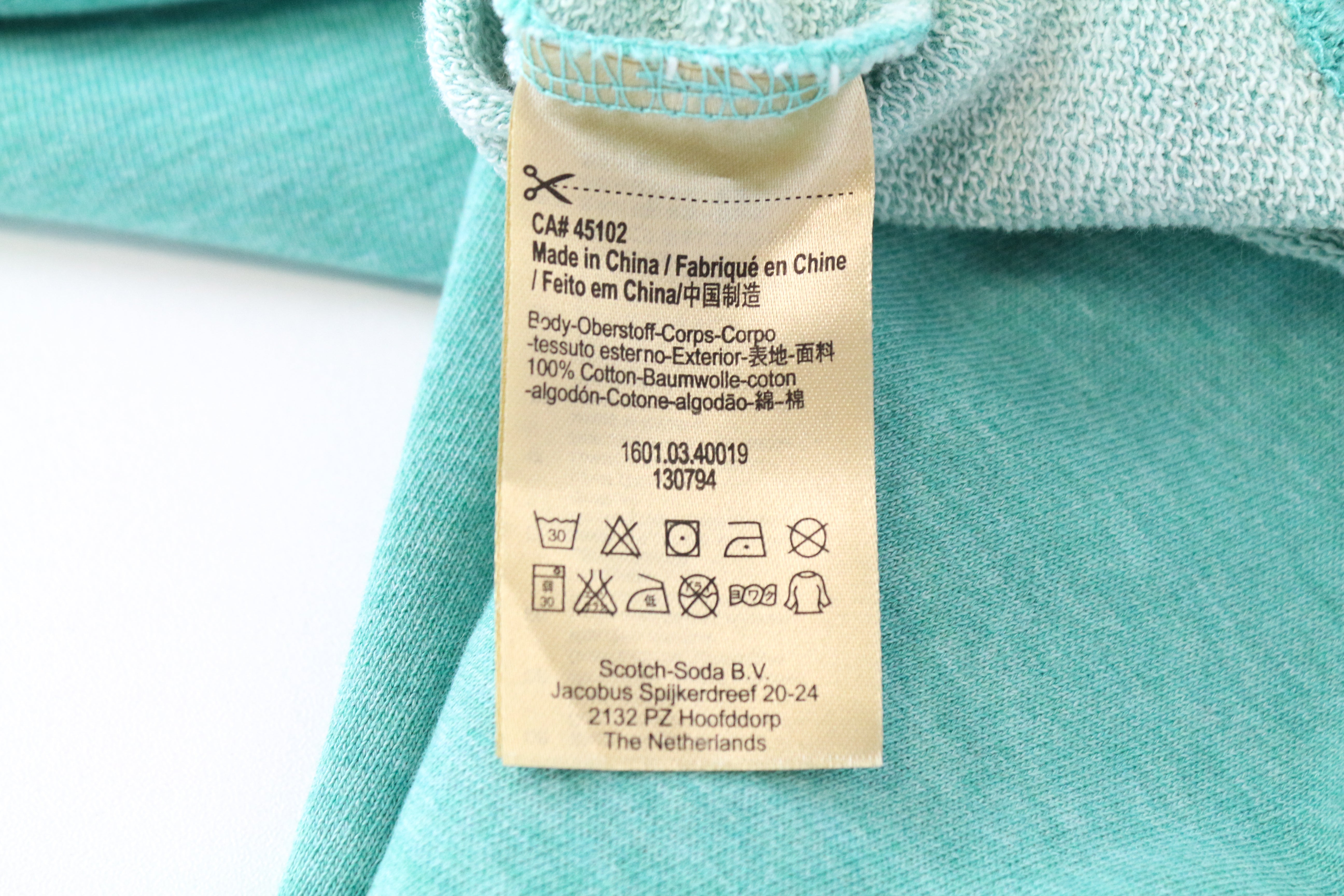 SCOTCH & SODA Ams Couture S Blue Cotton Men Sweatshirt Long Sleeve