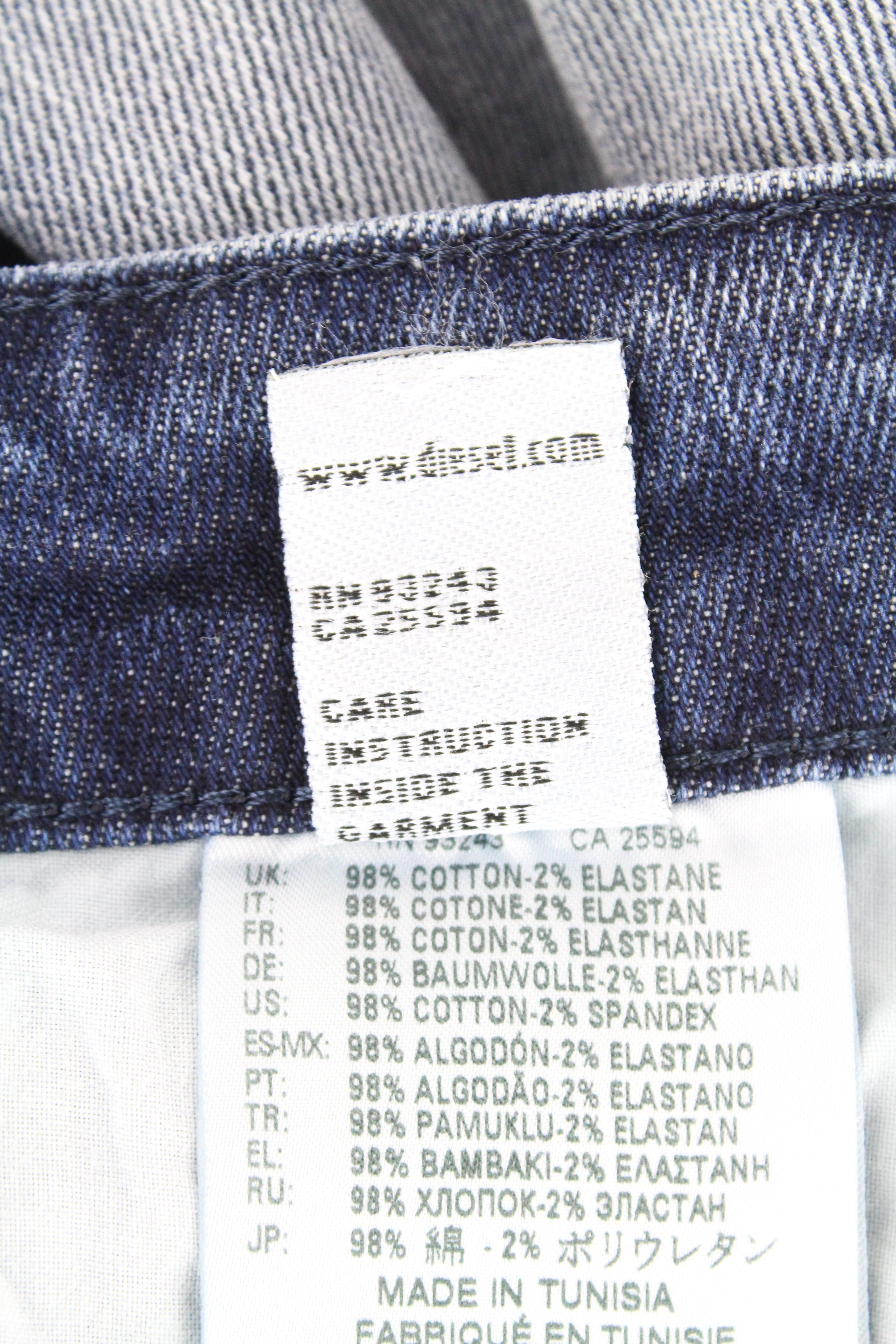 DIESEL  D-Bazer 084DD Men's Jeans W29/L34 Tapered Stretch Washed Cotton Blue Fit