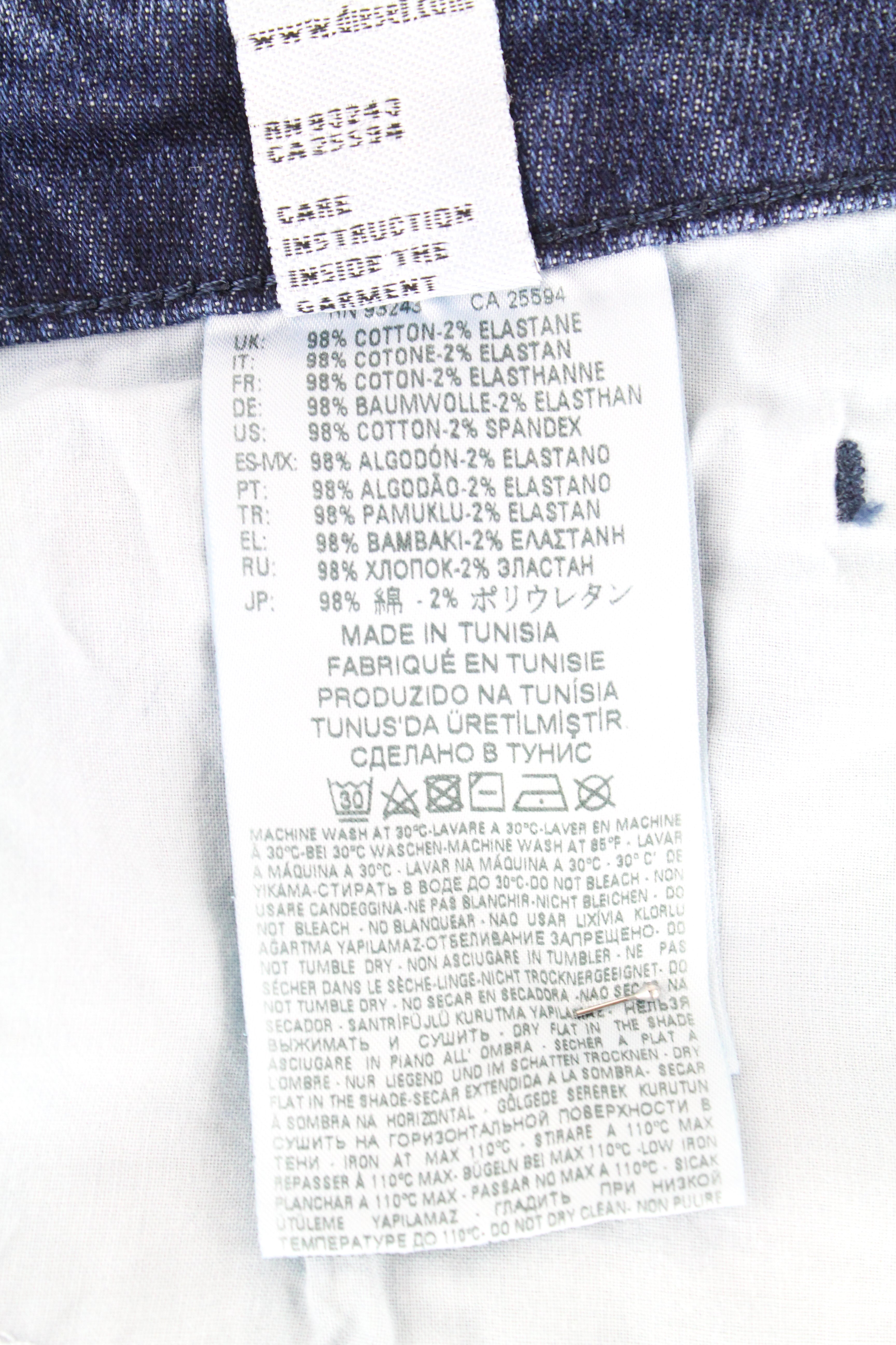 DIESEL  D-Bazer 084DD Men's Jeans W29/L34 Tapered Stretch Washed Cotton Blue Fit