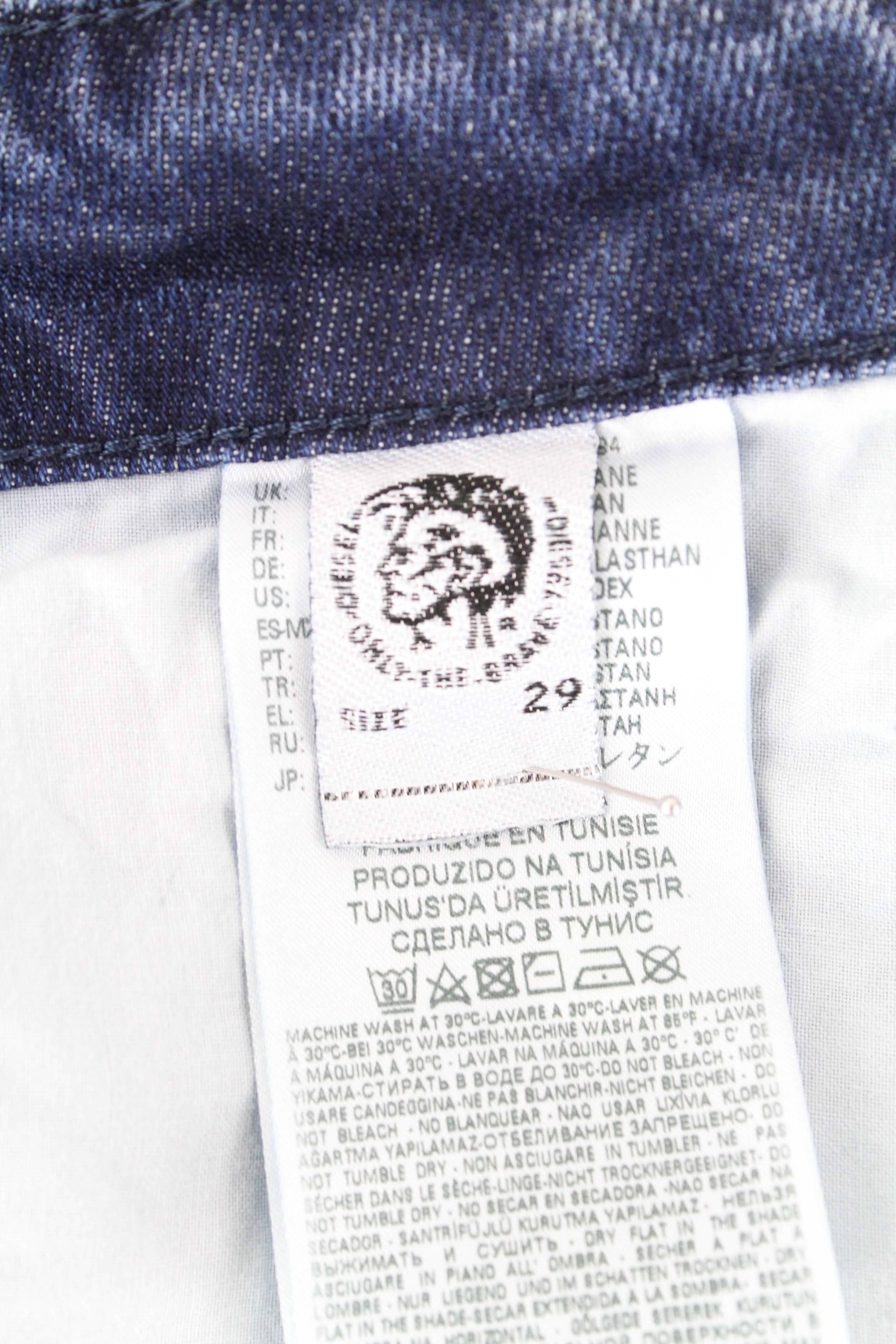 DIESEL  D-Bazer 084DD Men's Jeans W29/L34 Tapered Stretch Washed Cotton Blue Fit