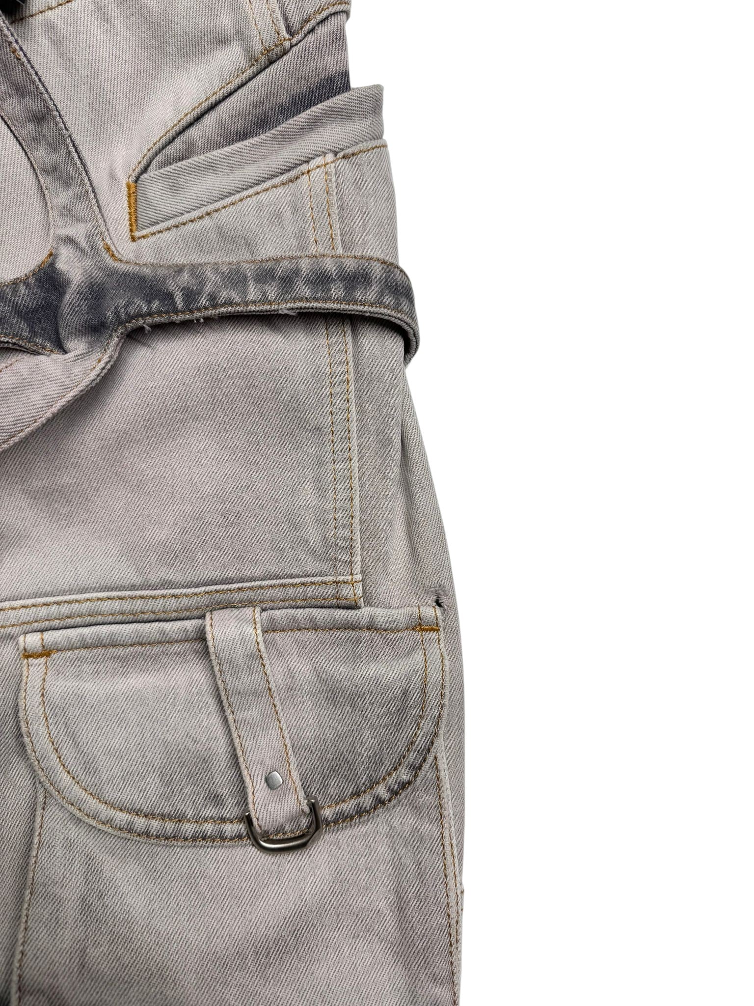 OFF-WHITE c/o VIRGIL ABLOH Laundry Cargo Over Pants Women Jeans W26 RRP2088