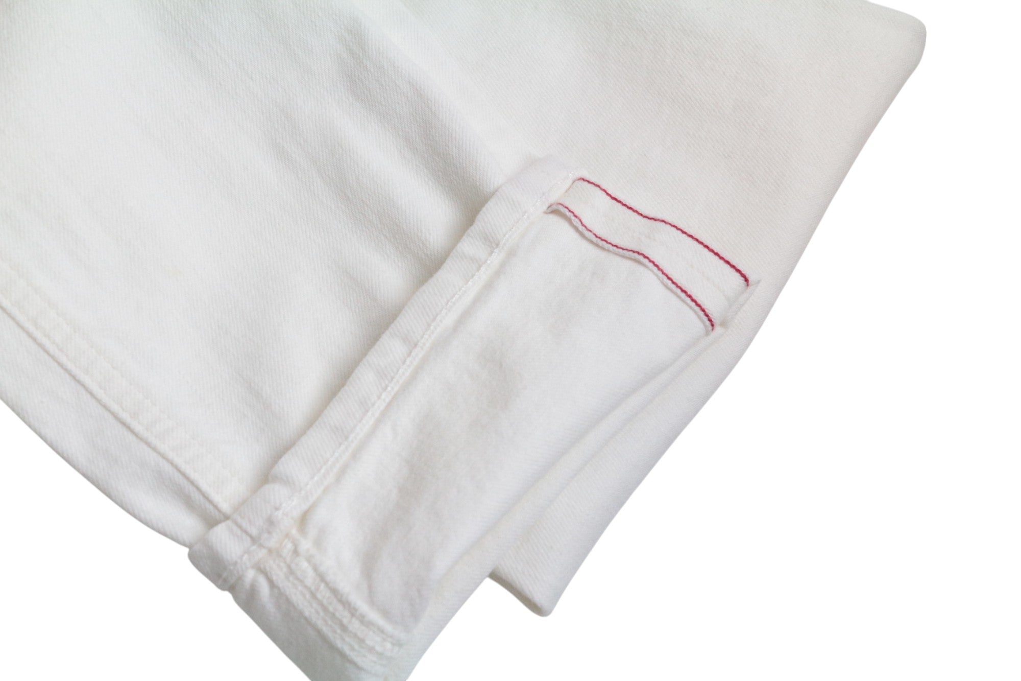 SUITSUPPLY Alain Men's Jeans W31/L32 White Selvedge Cotton Stretch Slim Fit