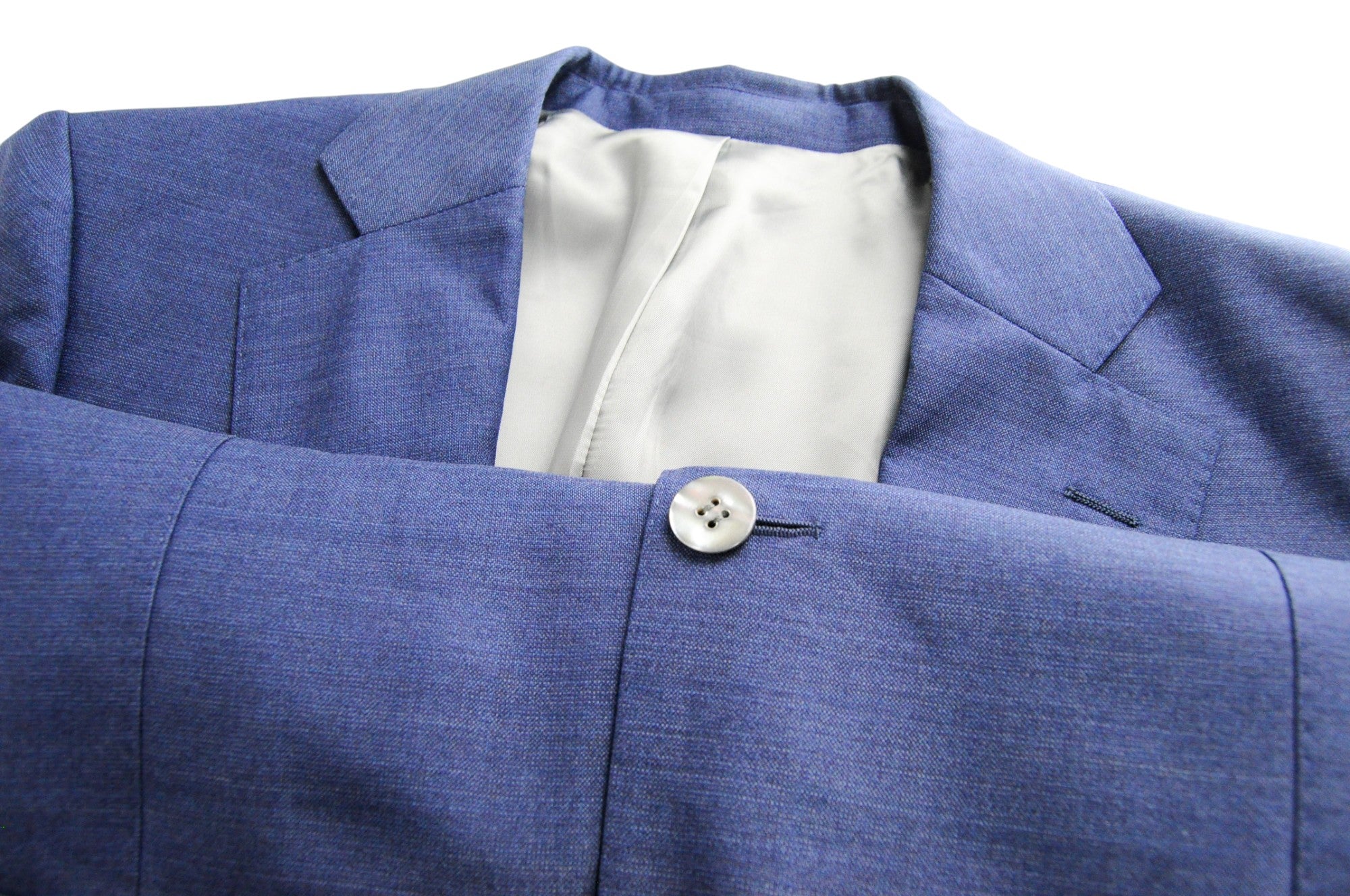 SUITSUPPLY Lazio Men Suit UK40R Pure Wool Super 110's Blue Slim Single-Breasted