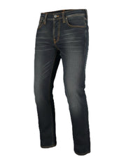 NUDIE JEANS Thin Finn Men Jeans W30/L32 Grey Authent Zip Washed Dark Logo