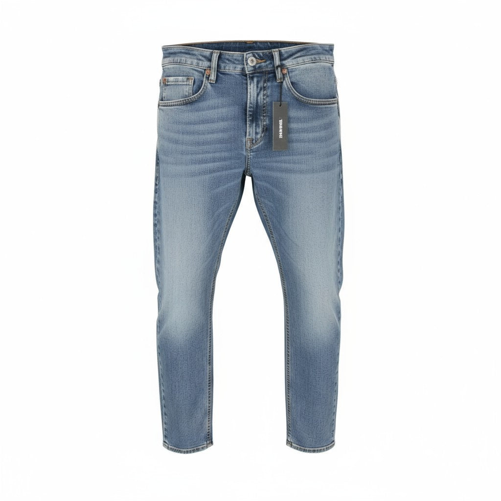 DIESEL Thommer 084UX Men Jeans W29/L33 Blue Stone Wash Slim Skinny Stain Zip Fly