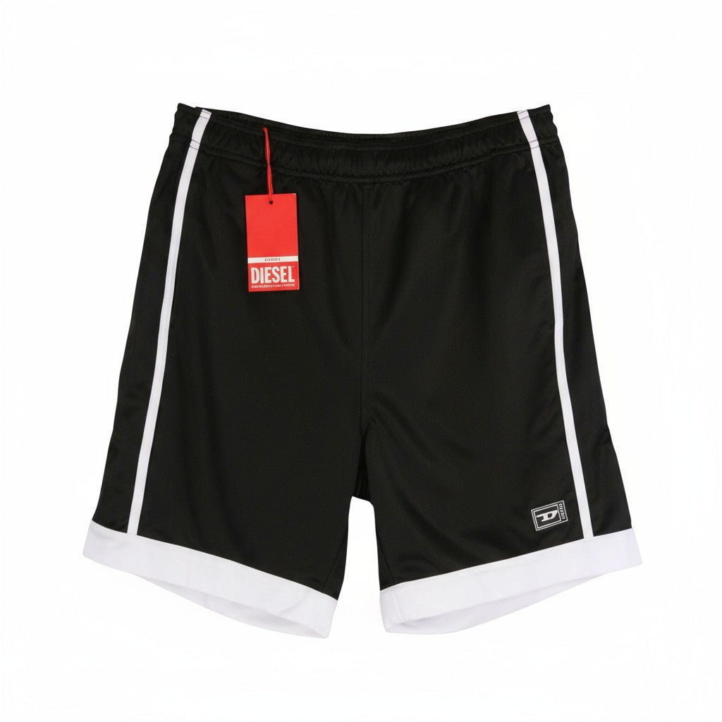 DIESEL Amsb-Stadiom-Wt13 Men's Shorts 2XL 55DSL Sport Track Elastic Waist Black