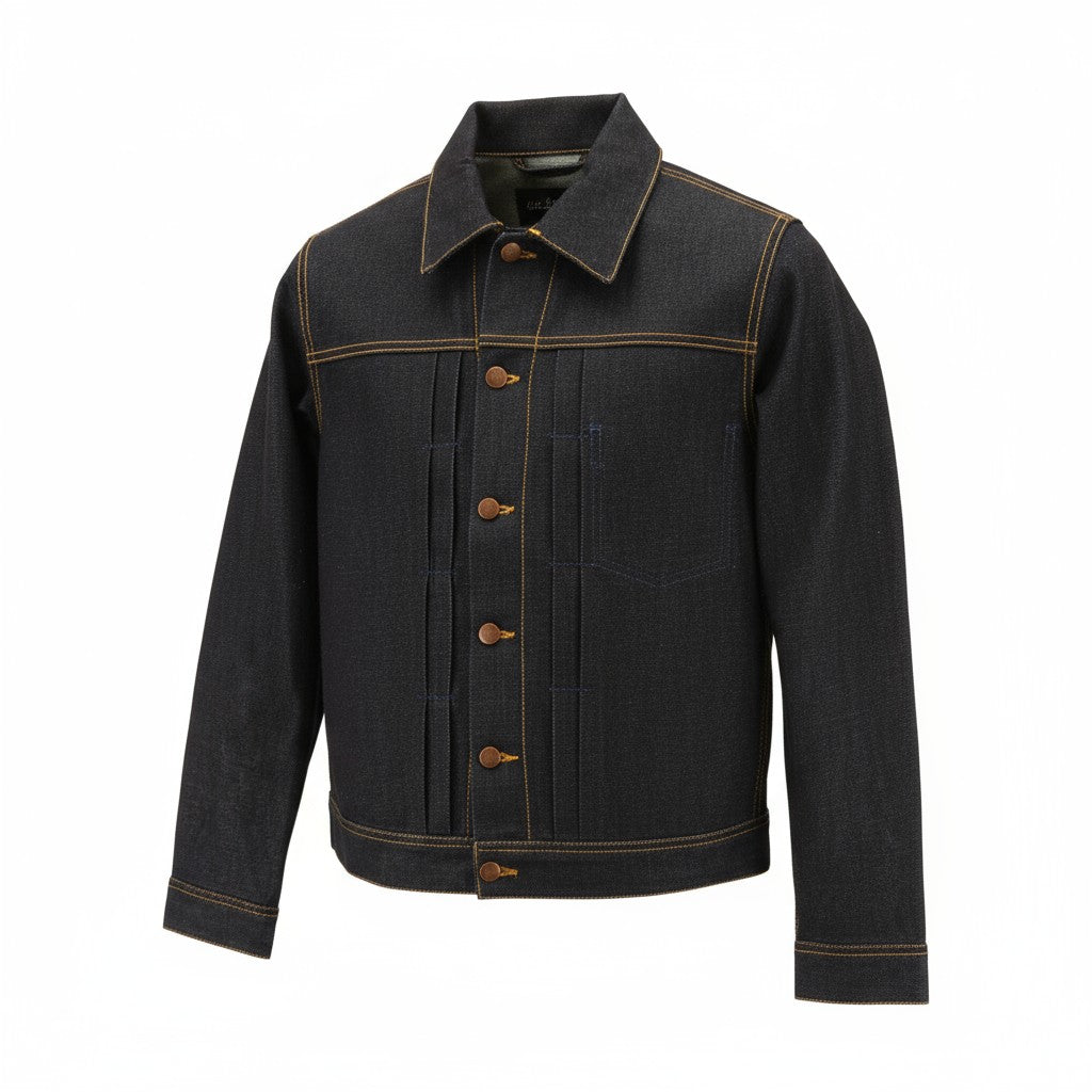 NUDIE JEANS Sonny Dry Dirt Organic Men's Jacket S Pure Cotton Denim Classic Blue