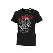 DIESEL T-Sily-B2 Men T-Shirt S Black Tricot Stretchy Crew Collar Short Sleeve