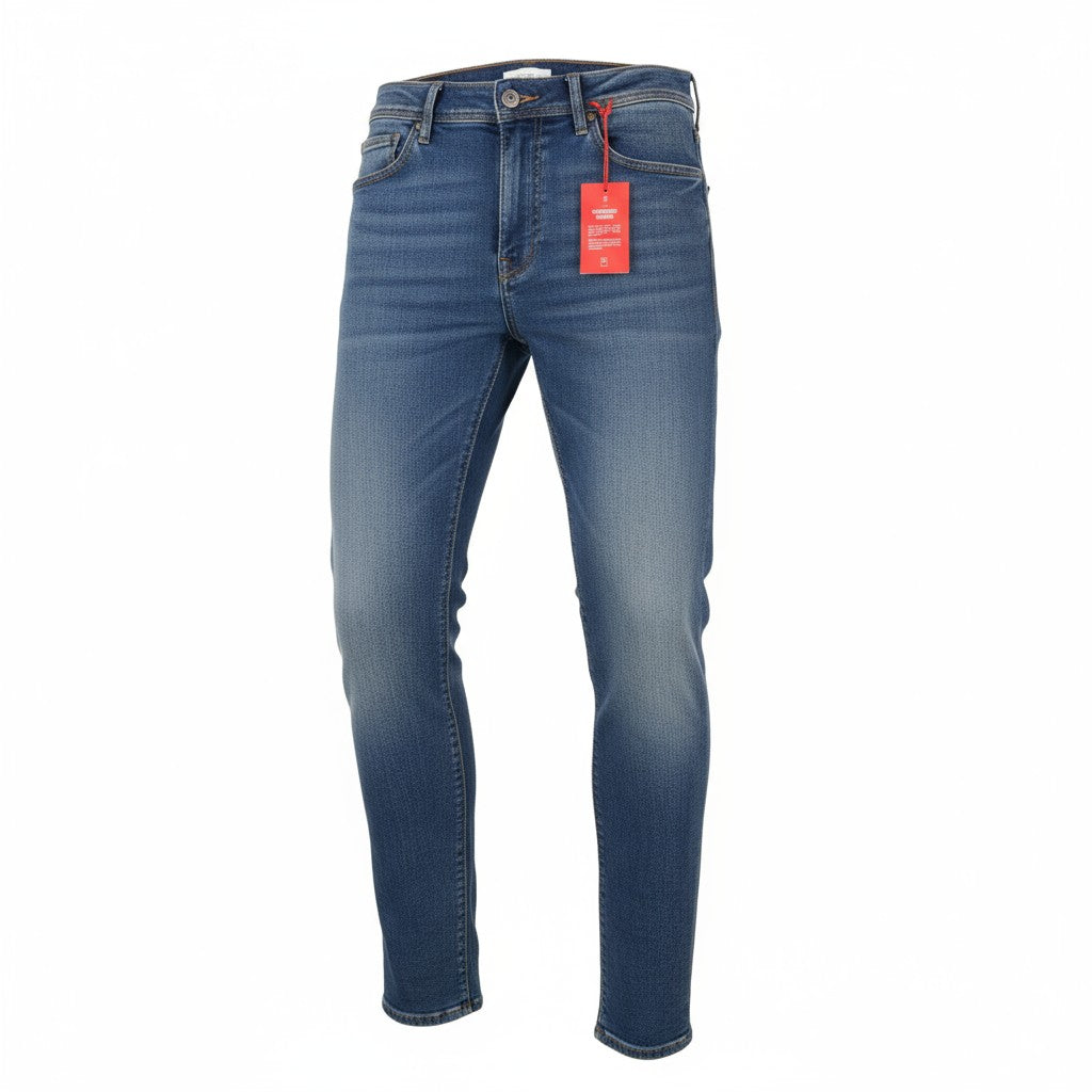 DIESEL 1983 09D82 Men Jeans W31/L34 Blue Faded Zip Fly Skinny Leg High Waist