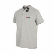 DIESEL T-Weet-Div Polo Men T-Shirt M Melange Grey Short Sleeved Half Button Logo