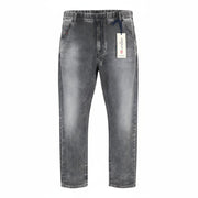 DIESEL Krooley-Ne 0855B W38 Men Jeans Sweat Jogg Faded Out Tapered Denim Grey