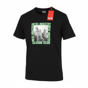 DIESEL T-Diegor-HS2 Men T-Shirt L Black Short Sleeve Crew Neck Tricot