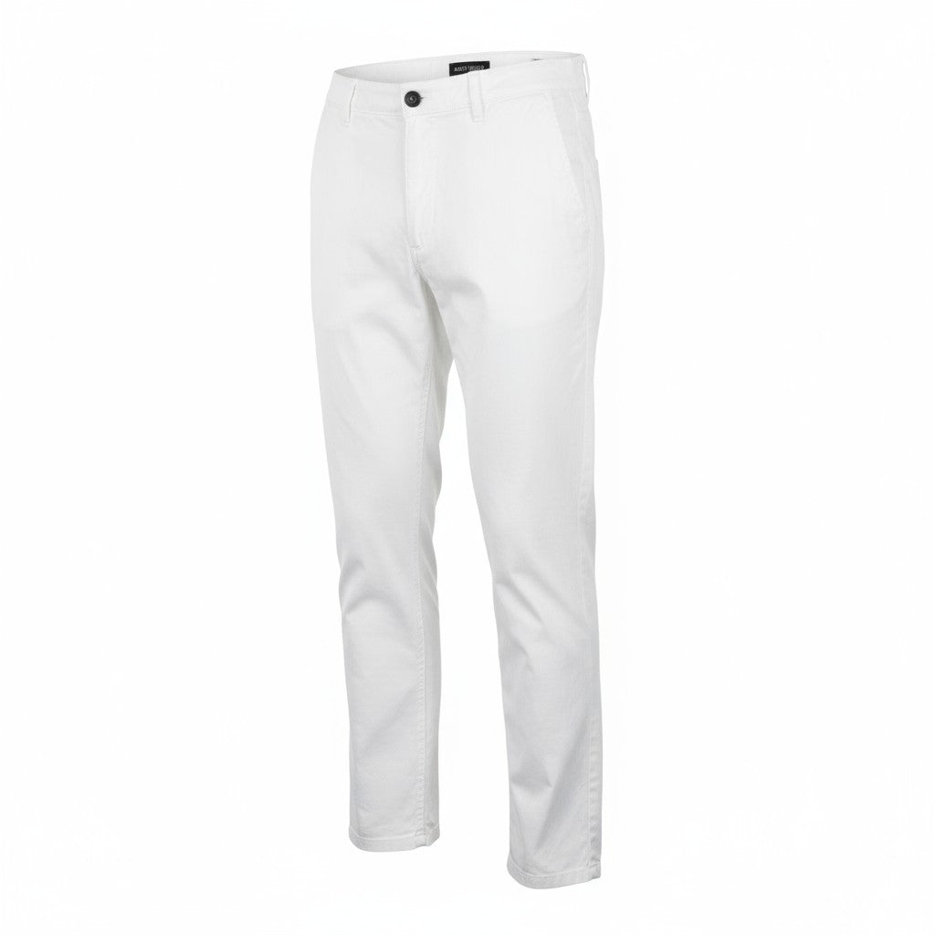 ANTONY MORATO Prince Men Trousers W34 White Linen Blend Loose Fit Button Fly