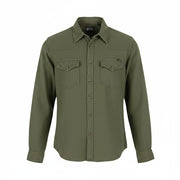 DIESEL S-East-Long-Lin Mens Shirt XL Olive Green Linen Buttoned RRP175